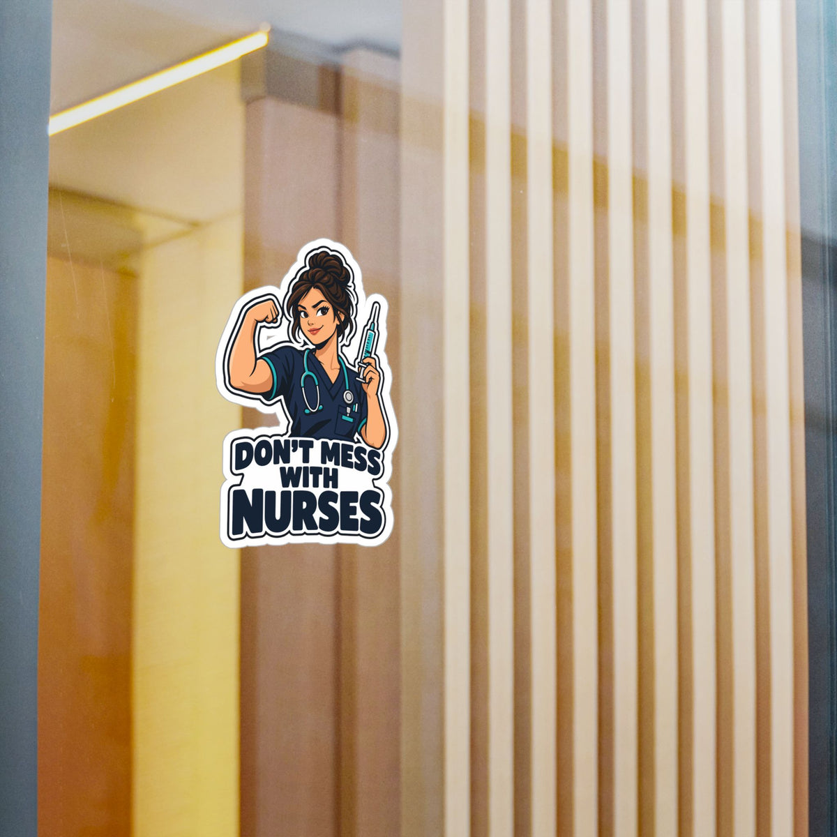 Nurse Sticker Don’t Mess With Nurses Vinyl Decals for Laptop, Water Bottle, Waterproof Gift for Nursing Student Graduation