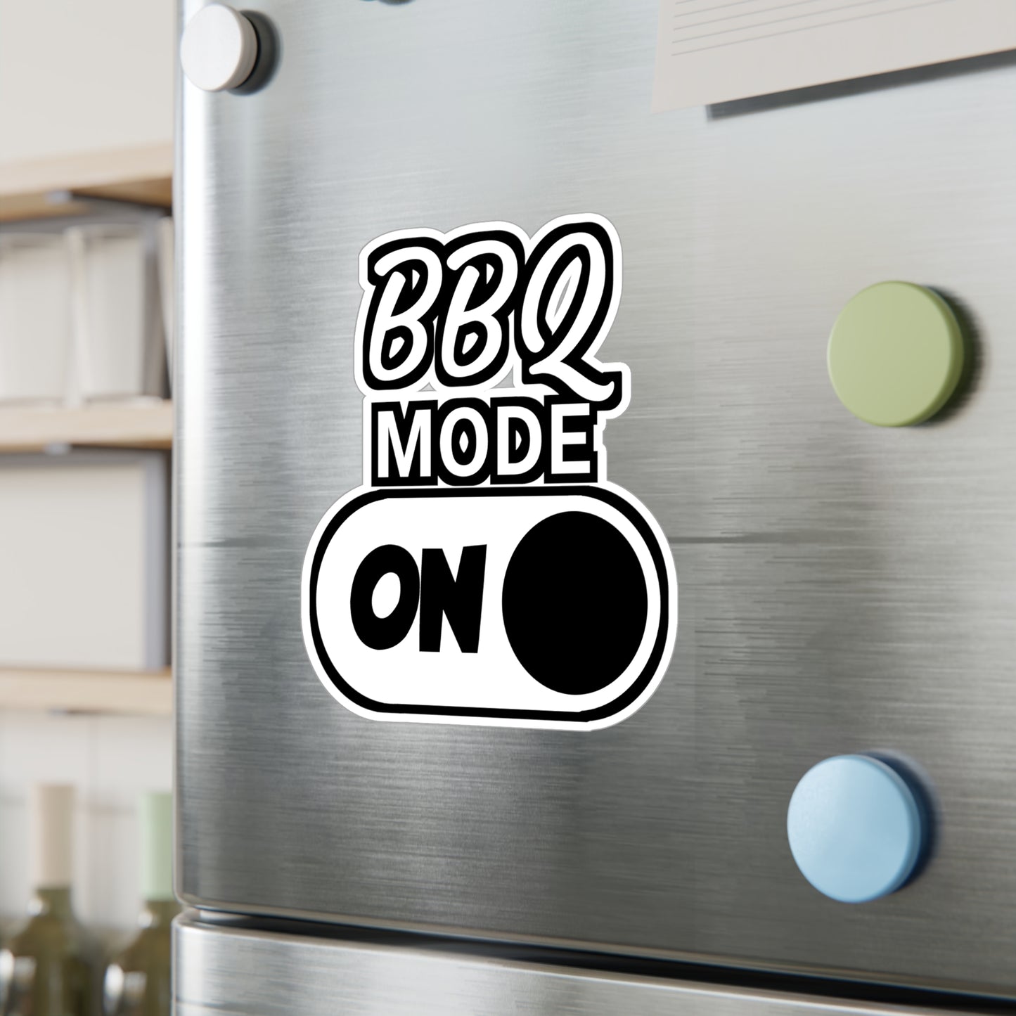 BBQ Mode on - Meat Sticker for Wall, Laptop, Window, Truck, Car Meat Gift Vinyl Steak Decal Sticker