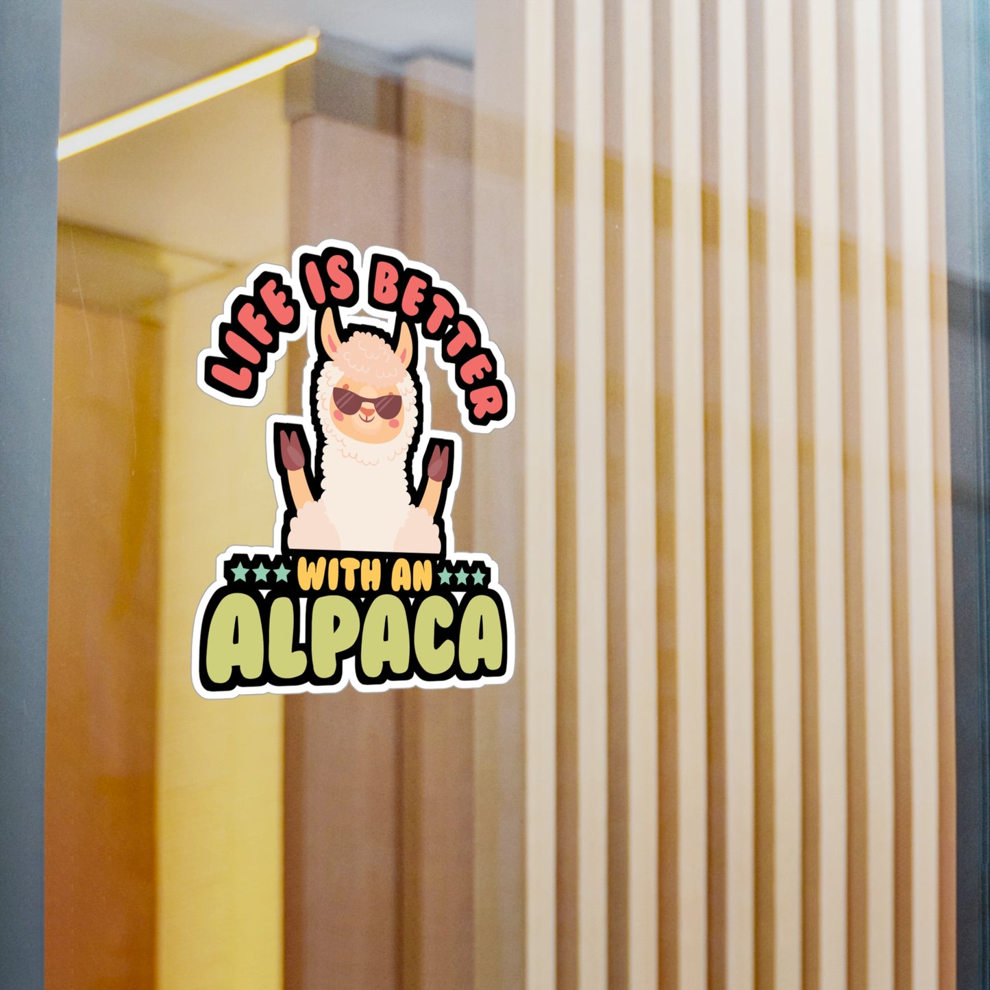Life is Better With an Alpaca - Alpaca Sticker for Laptop Sticker. Water Bottle Sticker, Vinyl Alpacas Decal - Alpaca Gift
