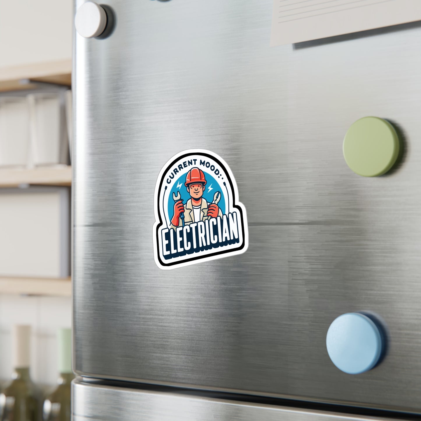 Current mood Electrician - Electrician Sticker for Laptop Sticker. Water Bottle Sticker, Vinyl Stripper Decal - Electrician Gift