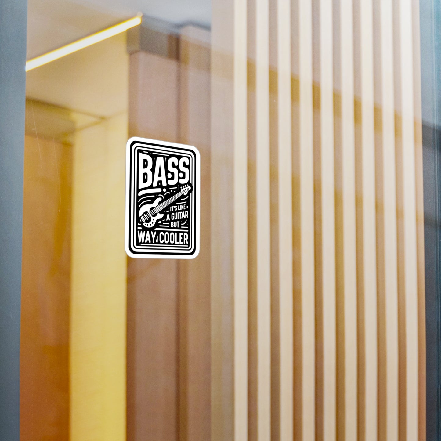 Bass It's Like A Guitar But Way Cooler  - Relax Sticker for Laptop Sticker. Water Bottle Sticker, Vinyl Bass player Decal - Relax Gift