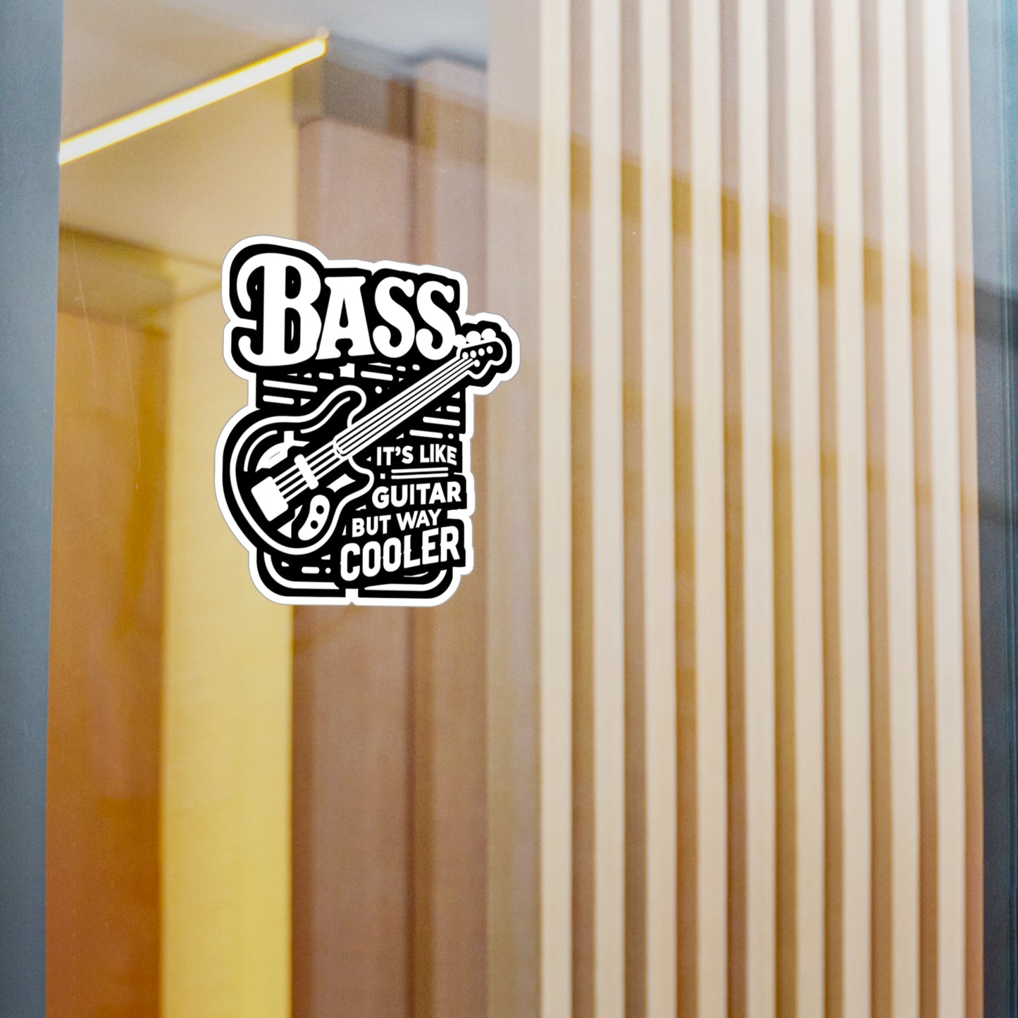 Bass It's Like A Guitar But Way Cooler - Relax Sticker for Car Laptop Sticker. Water Bottle Sticker, Vinyl Bass player Decal - Relax Gift