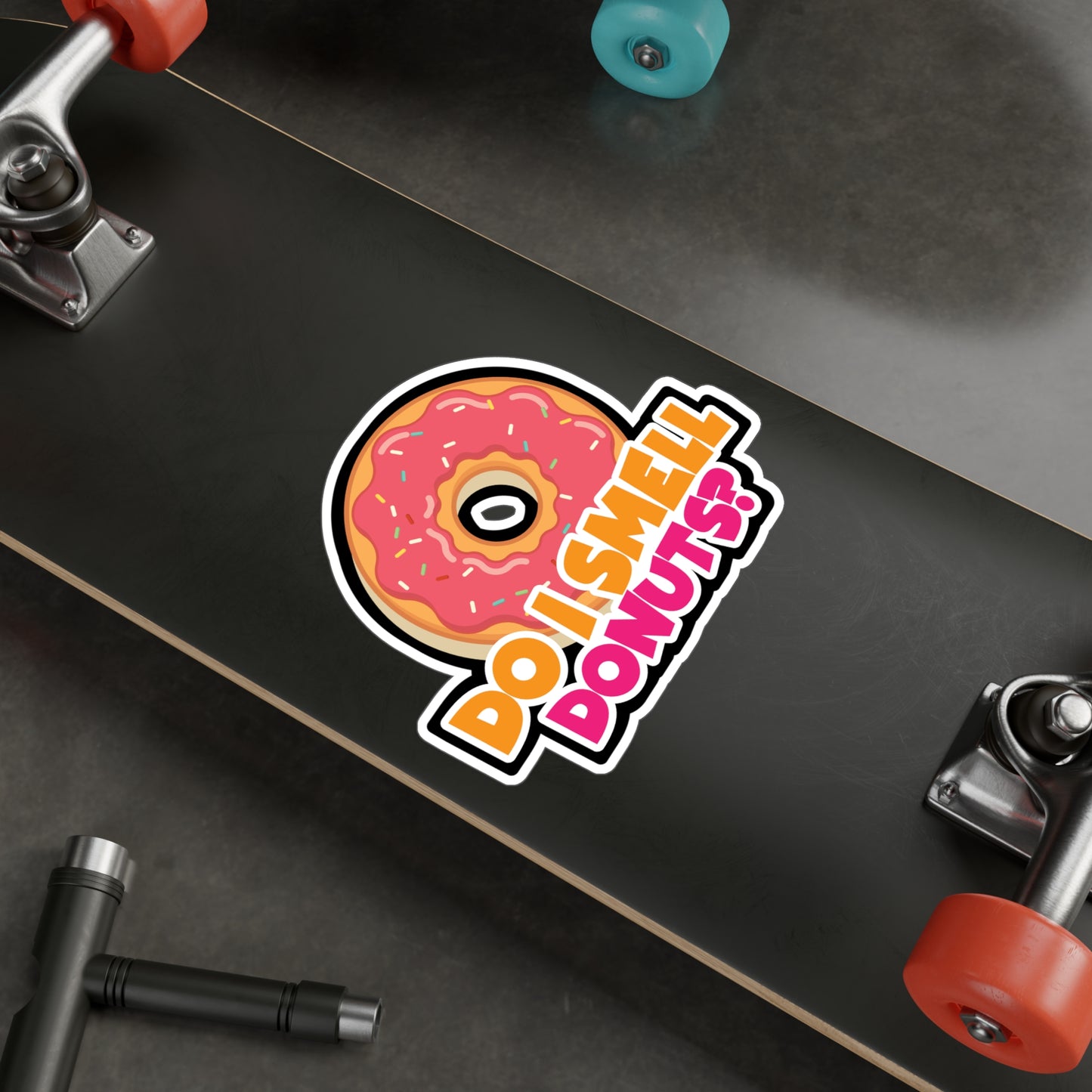 Do i Smell Donuts - Donut Sticker for Car Window Laptop Sticker. Water Bottle Sticker, Vinyl Food Decal, Donuts Sticker - Donut Gift