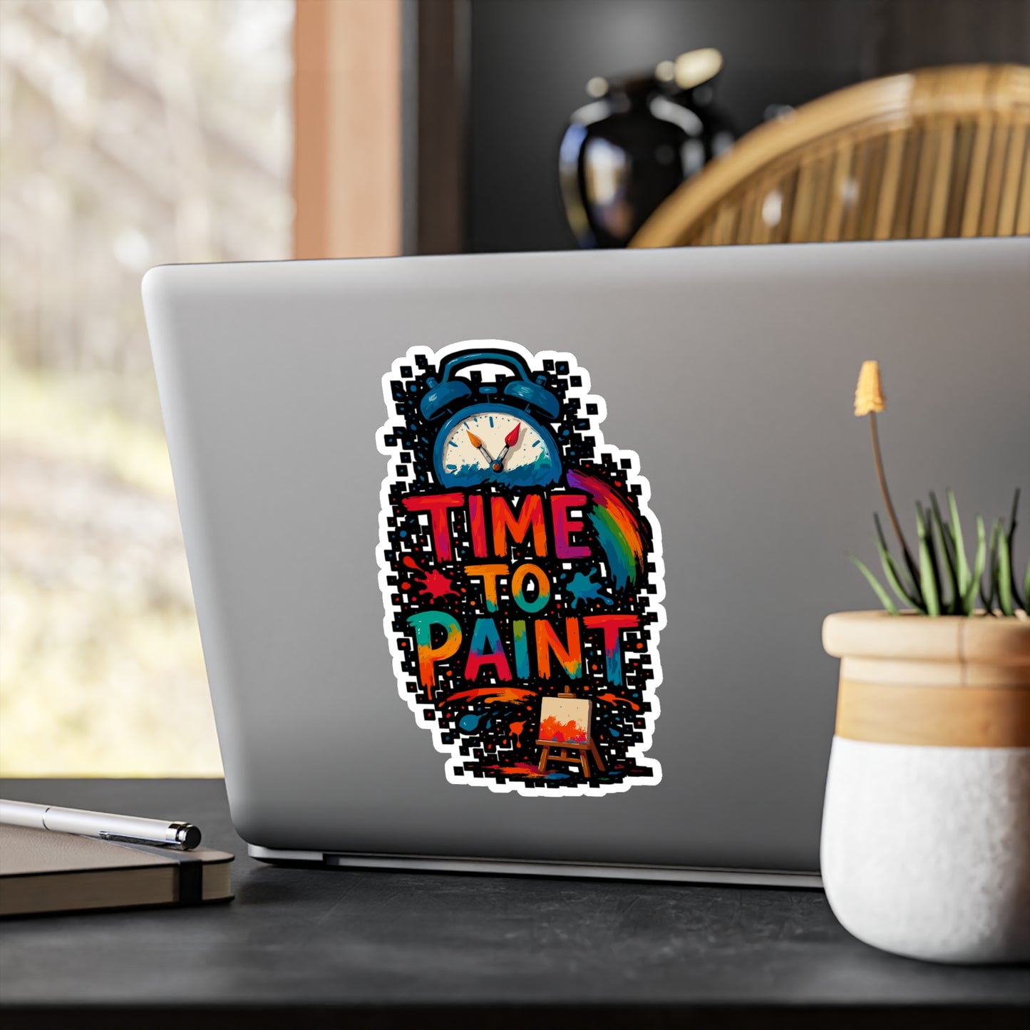 Time To Paint - Paint Sticker for Artists and Art Lovers - Perfect for Laptop, Water Bottle, Gift Idea