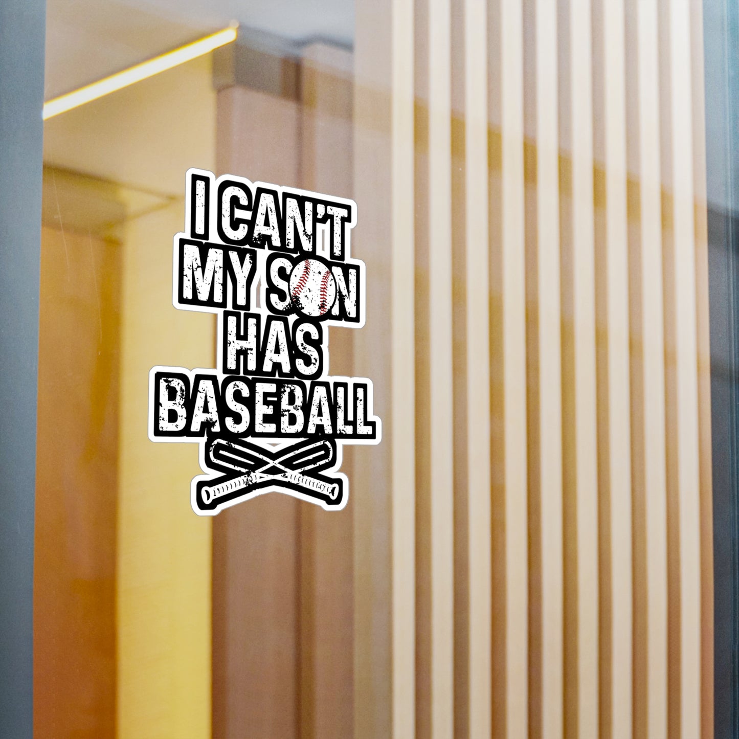 I Can't My Son Has Baseball - Baseball Sticker for Laptop Sticker. Water Bottle Sticker, Vinyl Softball Decal - Baseball Gift