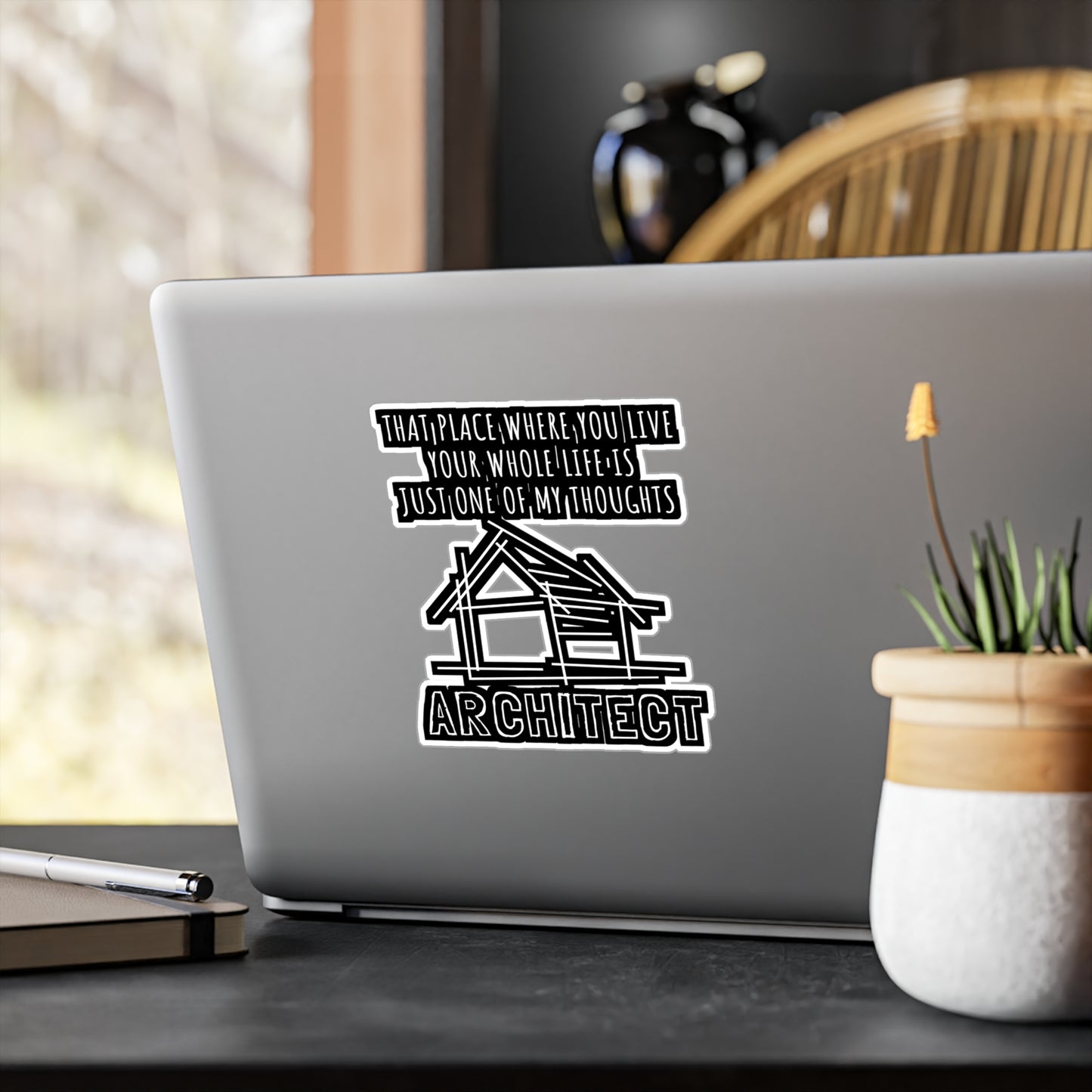 Just One Of My Thoughts Architect - Architecture Sticker for Car Laptop Sticker. Water Bottle Sticker, Vinyl Studio Decal - Architecture Gift