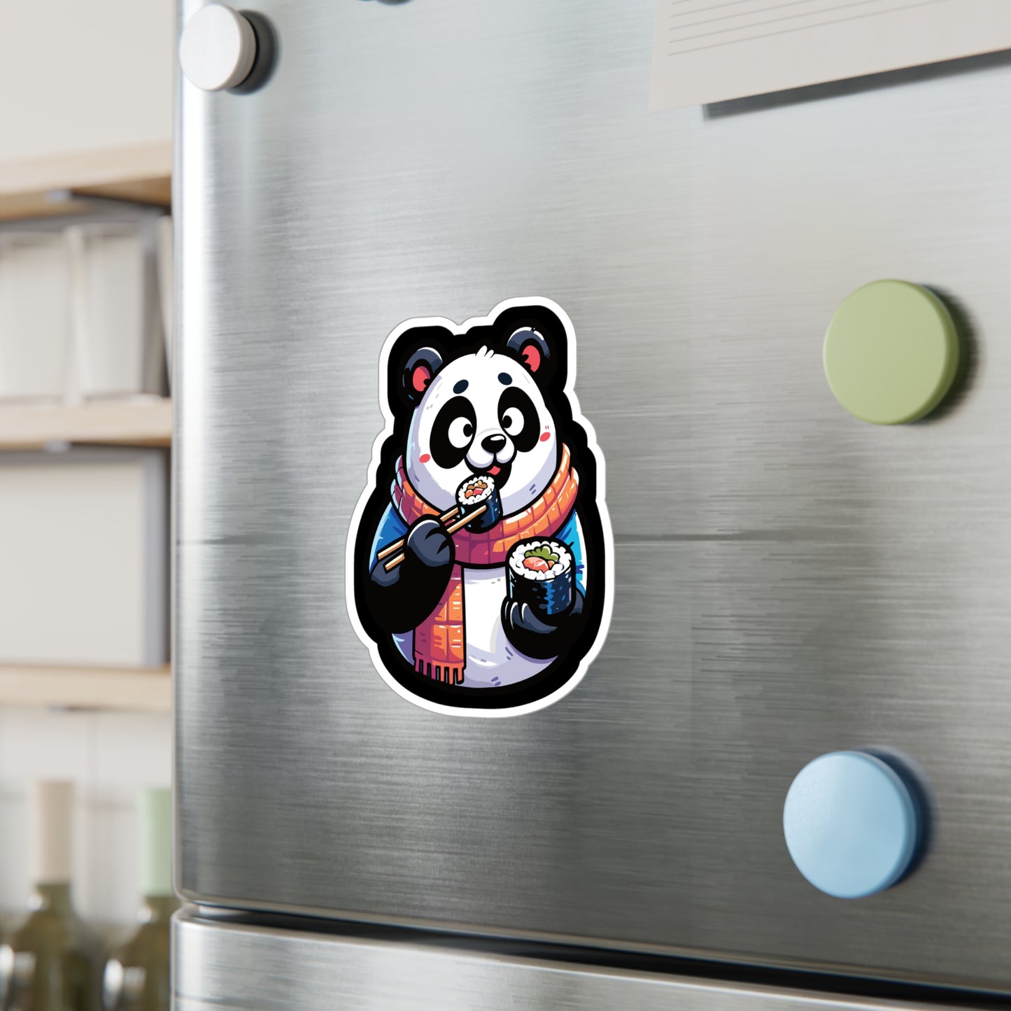 Panda Sushi Japanese Food - Sushi Sticker for Car Window Laptop Sticker. Water Bottle Sticker, Vinyl Fish Decal, Rolls Sticker - Sushi Gift