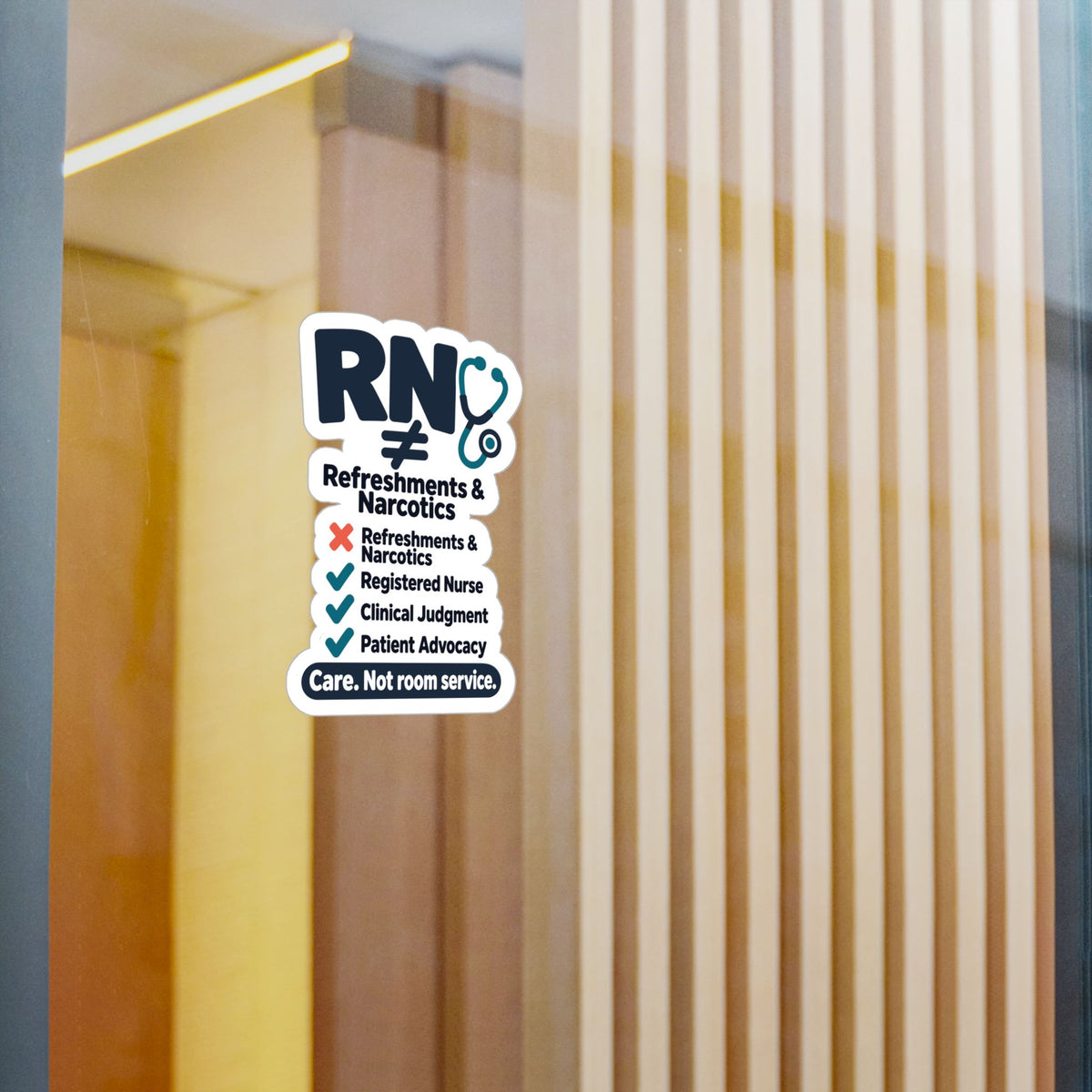 Nurse Sticker – RN ≠ Refreshments & Narcotics Funny Nursing Student Vinyl Decals for Laptop, Water Bottle