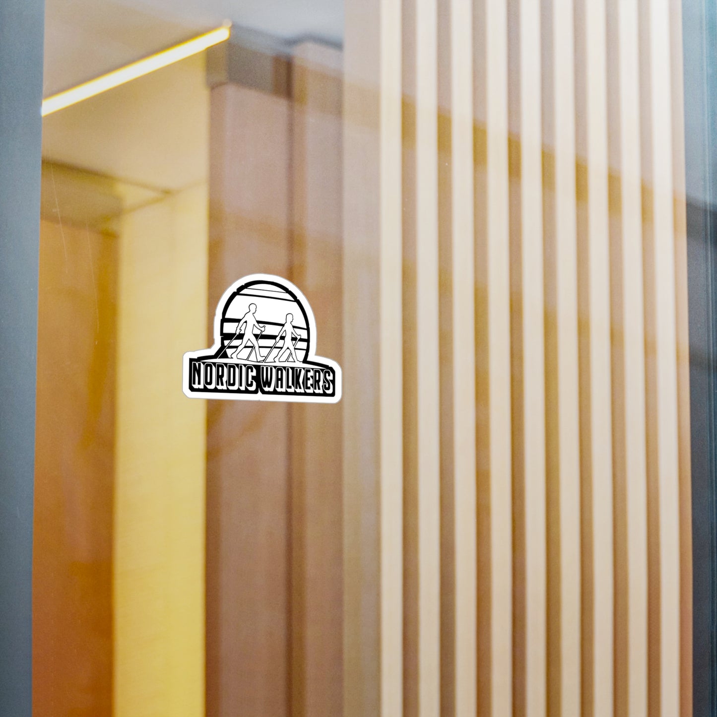 Nordic Walkers - Sports Sticker for Laptop Sticker. Water Bottle Sticker, Vinyl Nature Decal - Sports Gift