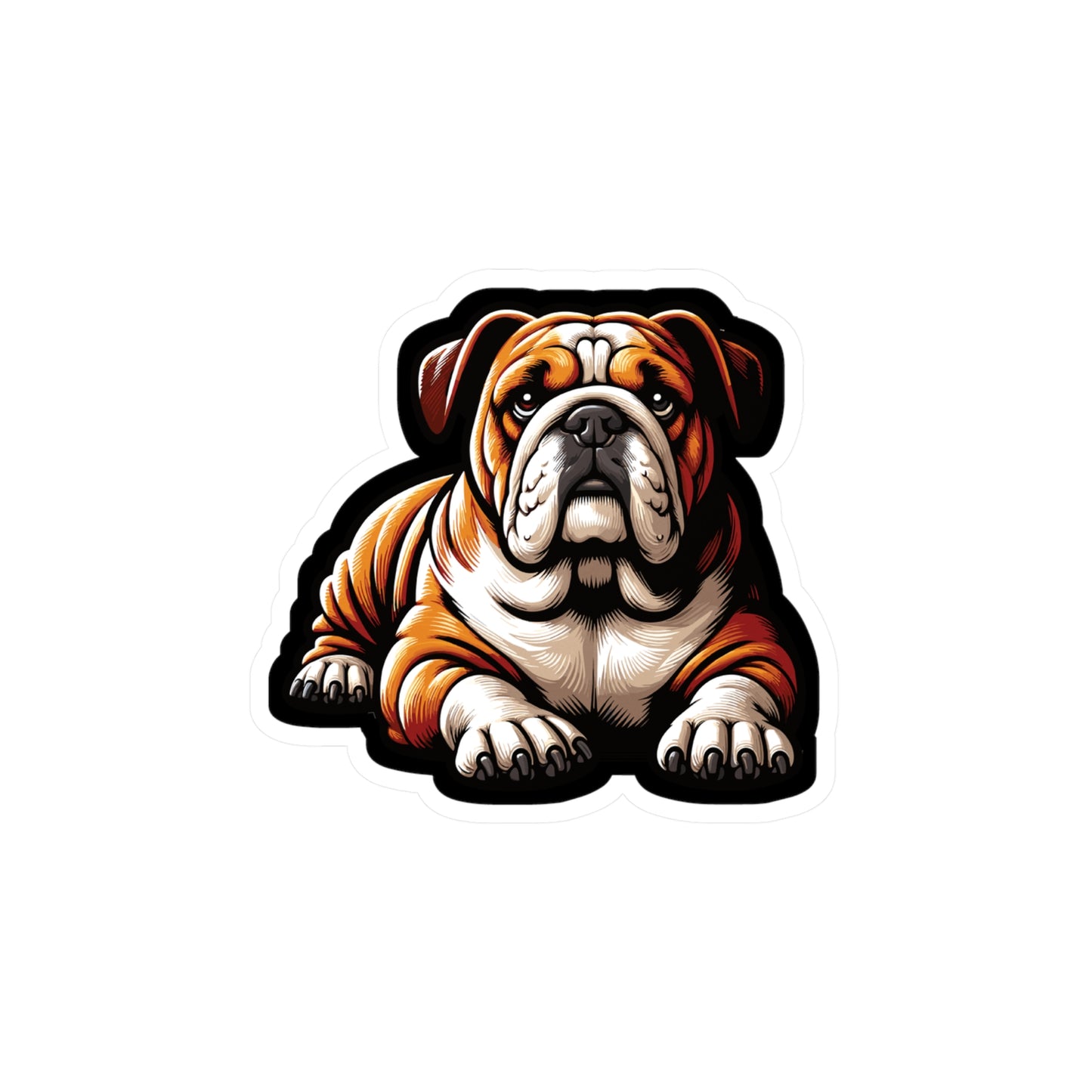 Bulldog Dog - Bulldog Sticker for Car Window Laptop Sticker. Water Bottle Sticker, Vinyl Dog Decal, Loyal Sticker - Bulldog Gift