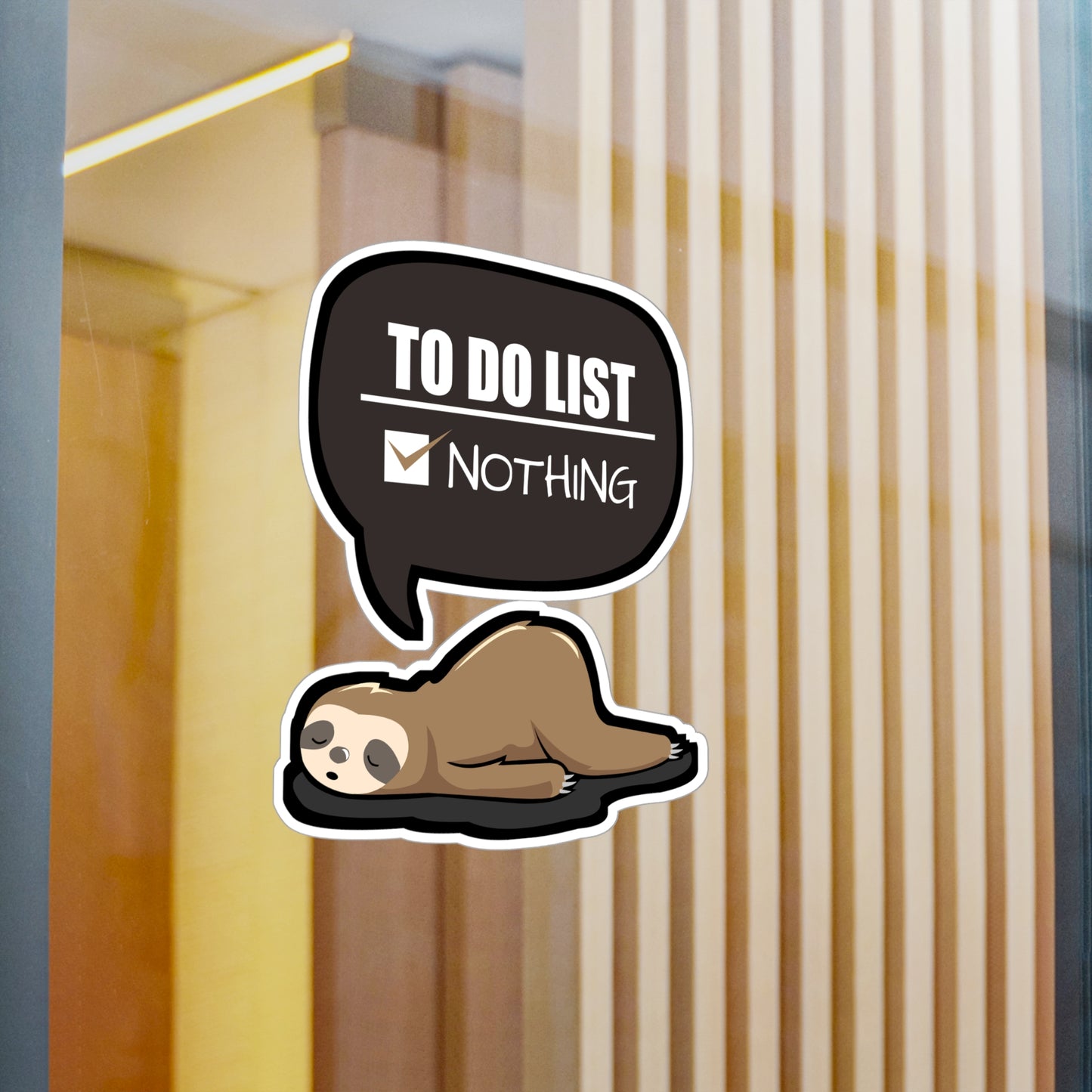 To do list Nothing - Sloth Sticker for Car Window Laptop Sticker. Water Bottle Sticker, Vinyl Cute Decal, Sloths Sticker - Sloth Gift