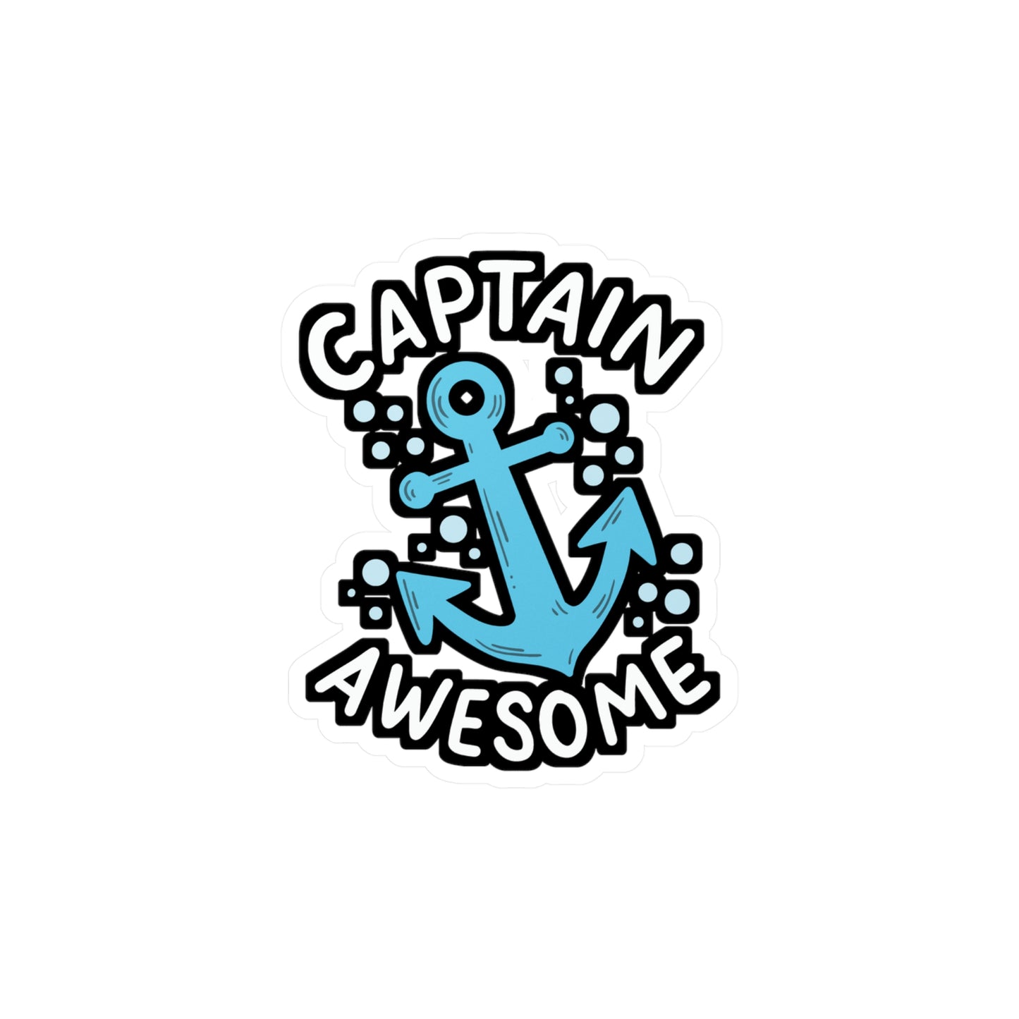 Captain Awesome - Boating Sticker for Car Window Laptop Sticker. Water Bottle Sticker, Vinyl Yacht Decal, Pontoon Sticker - Boating Gift