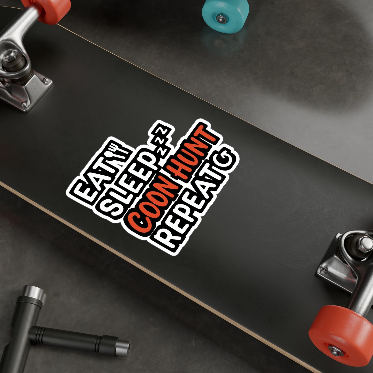 Raccoon Hunting - Racoon Sticker for Car Window Laptop Sticker. Water Bottle Sticker, Vinyl Hunting Decal, Coon Sticker - Racoon Gift