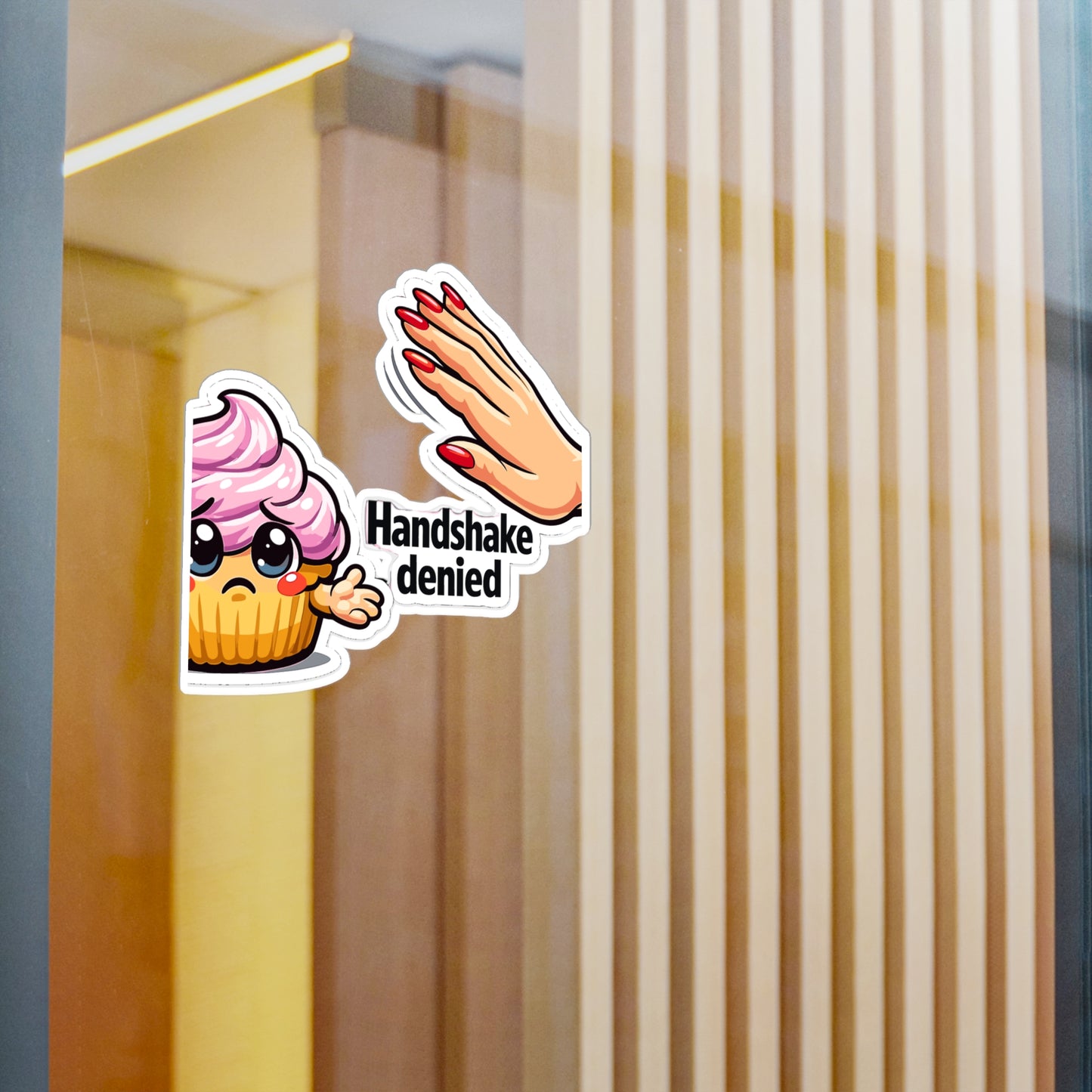 Baking Sticker "Handshake Denied" Funny Sourdough Baker Decals Waterproof Vinyl Laptop Water Bottle Sticker
