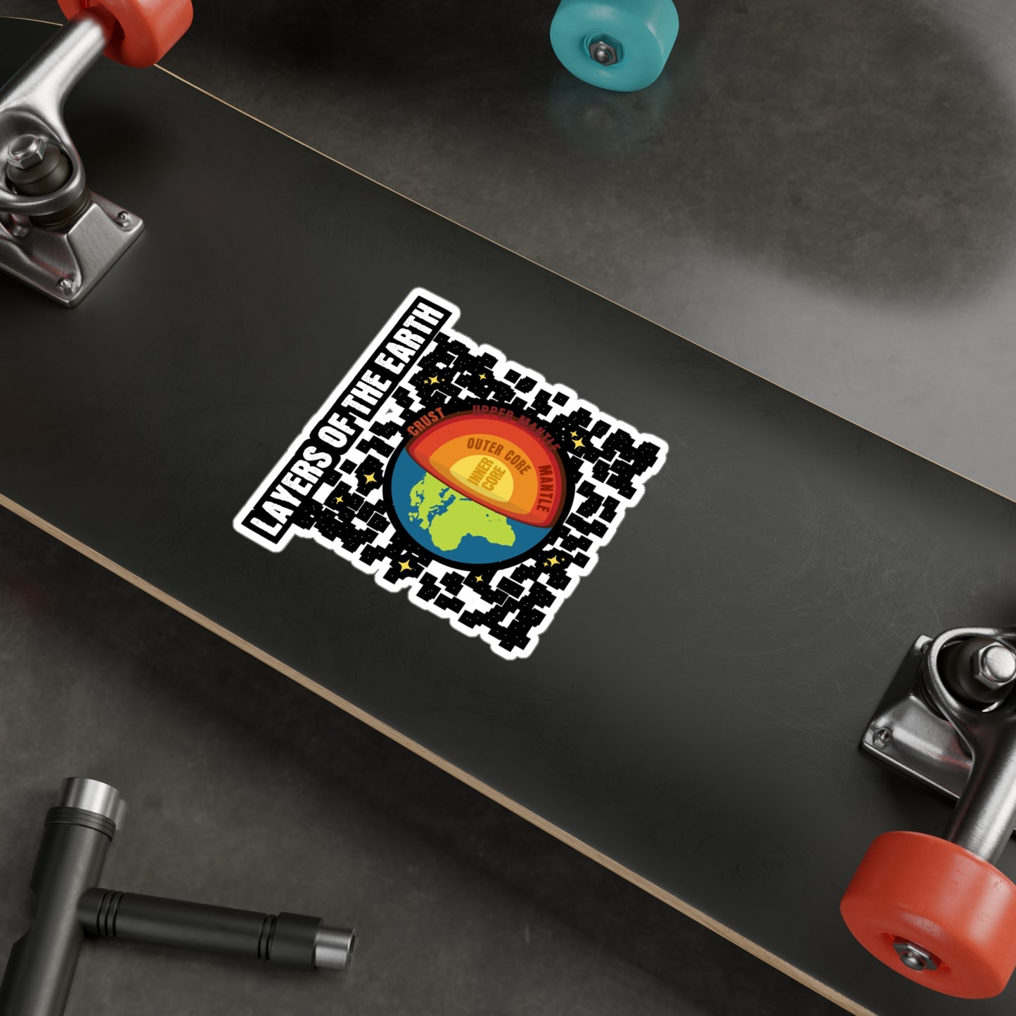 Layers of the Earth - Geology Sticker for Laptop Sticker. Water Bottle Sticker, Vinyl Geologist Decal - Geology Gift