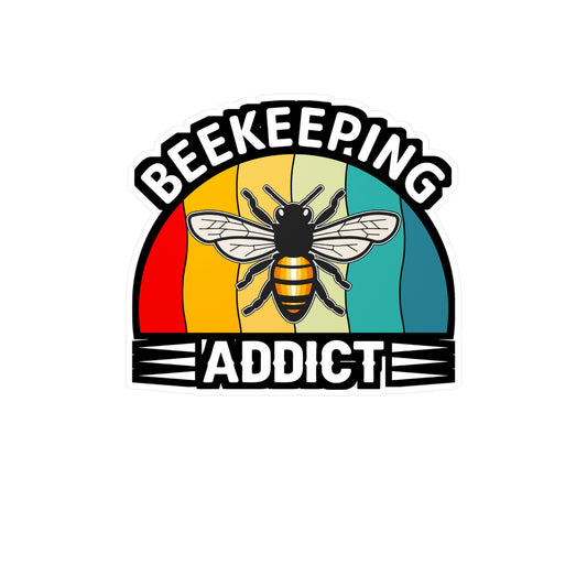 Beekeeping Addict - Beekeeping Sticker for Laptop Sticker. Water Bottle Sticker, Vinyl Brood Decal - Beekeeping Gift