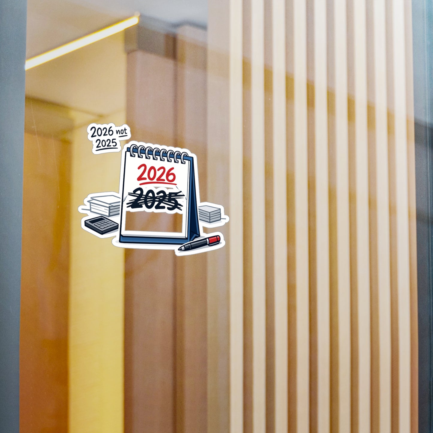Accountant Sticker 2026 not 2025 Funny Balance Spreadsheet Amortization Vinyl Decals Waterproof Laptop Water Bottle