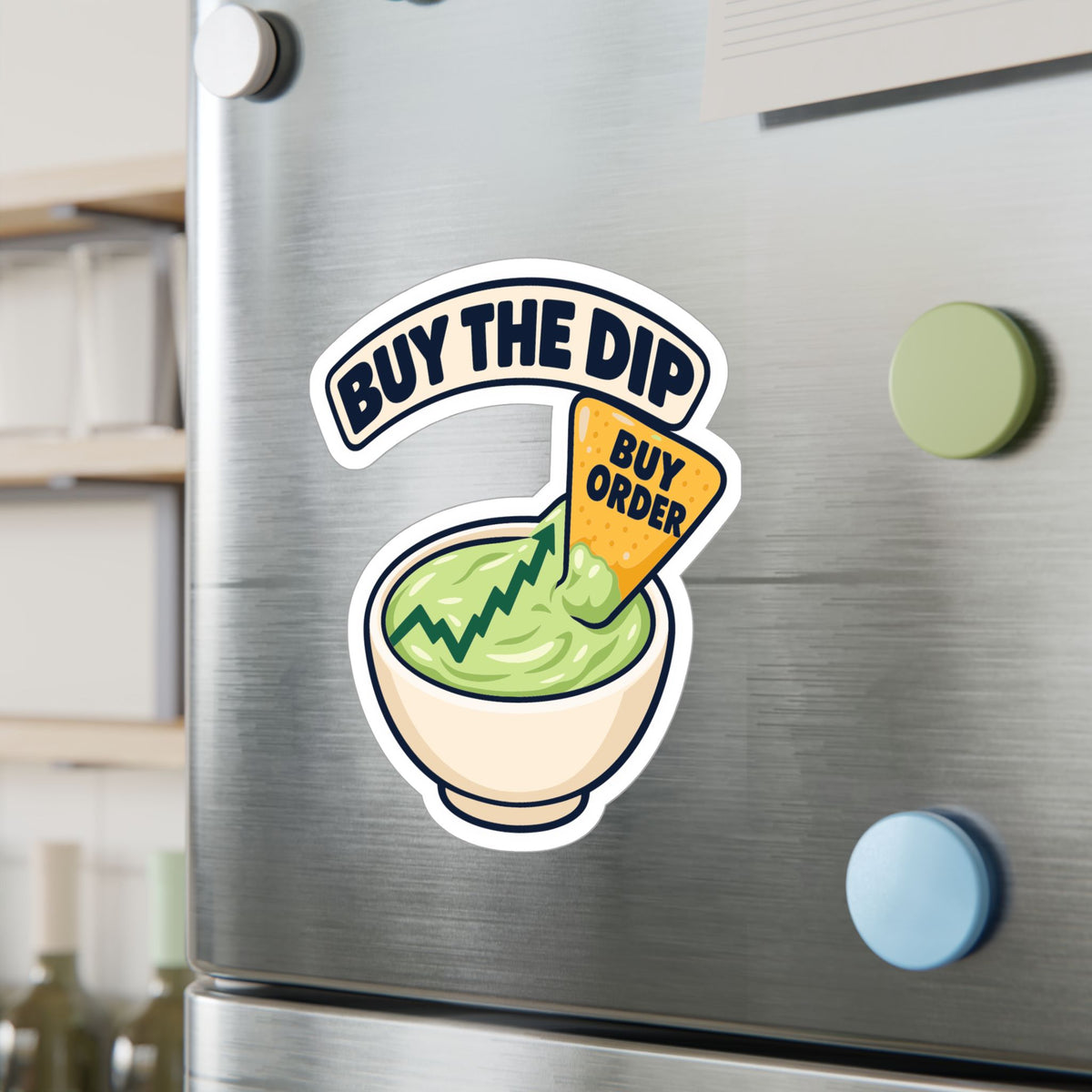 Day Trading Sticker - Buy the Dip Design for Stock Market and Forex Traders, Laptop and Water Bottle Decals