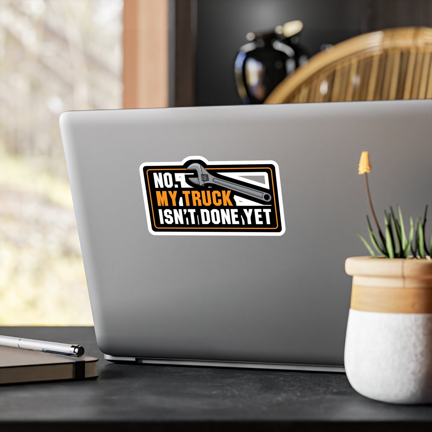My Truck Isn't Done Yet - Truck Sticker for Laptop Sticker. Water Bottle Sticker, Vinyl Manual-transmission Decal - Truck Gift
