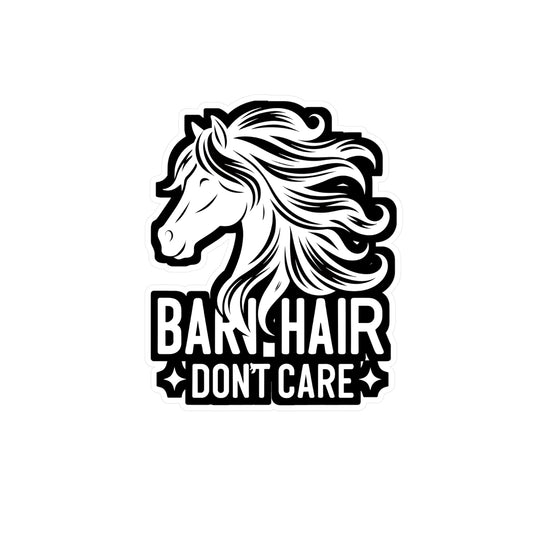 Barn Hair Don't Care  - Horse Sticker for Car Window Laptop Sticker. Water Bottle Sticker, Vinyl Pasture Decal, Neigh Sticker - Horse Gift