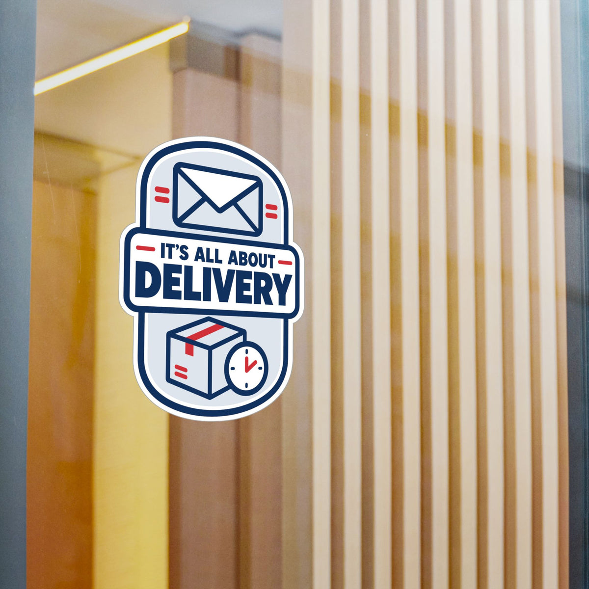 Postal Worker Sticker, It's All About Delivery Decals for Mailbox, Laptop, Waterproof Vinyl Rural Carrier Gift