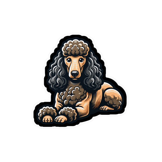 Poodle - Poodle Sticker for Car Window Laptop Sticker. Water Bottle Sticker, Vinyl Curly Decal, Elegant Sticker - Poodle Gift