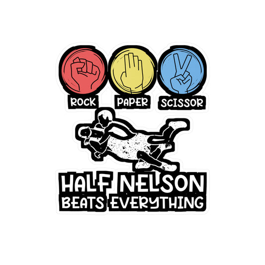 Rock Paper Scissor - Wrestle Sticker for Wall, Laptop, Window, Truck, Car Wrestle Gift Vinyl Wrestling Decal Sticker