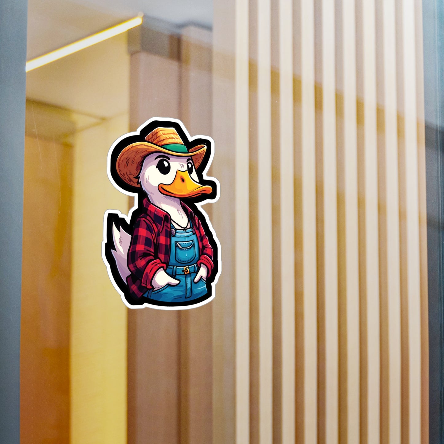 Farmer Duck - Duck Sticker for Car Laptop Sticker. Water Bottle Sticker, Vinyl Farmer Decal, Western Sticker - Duck Gift