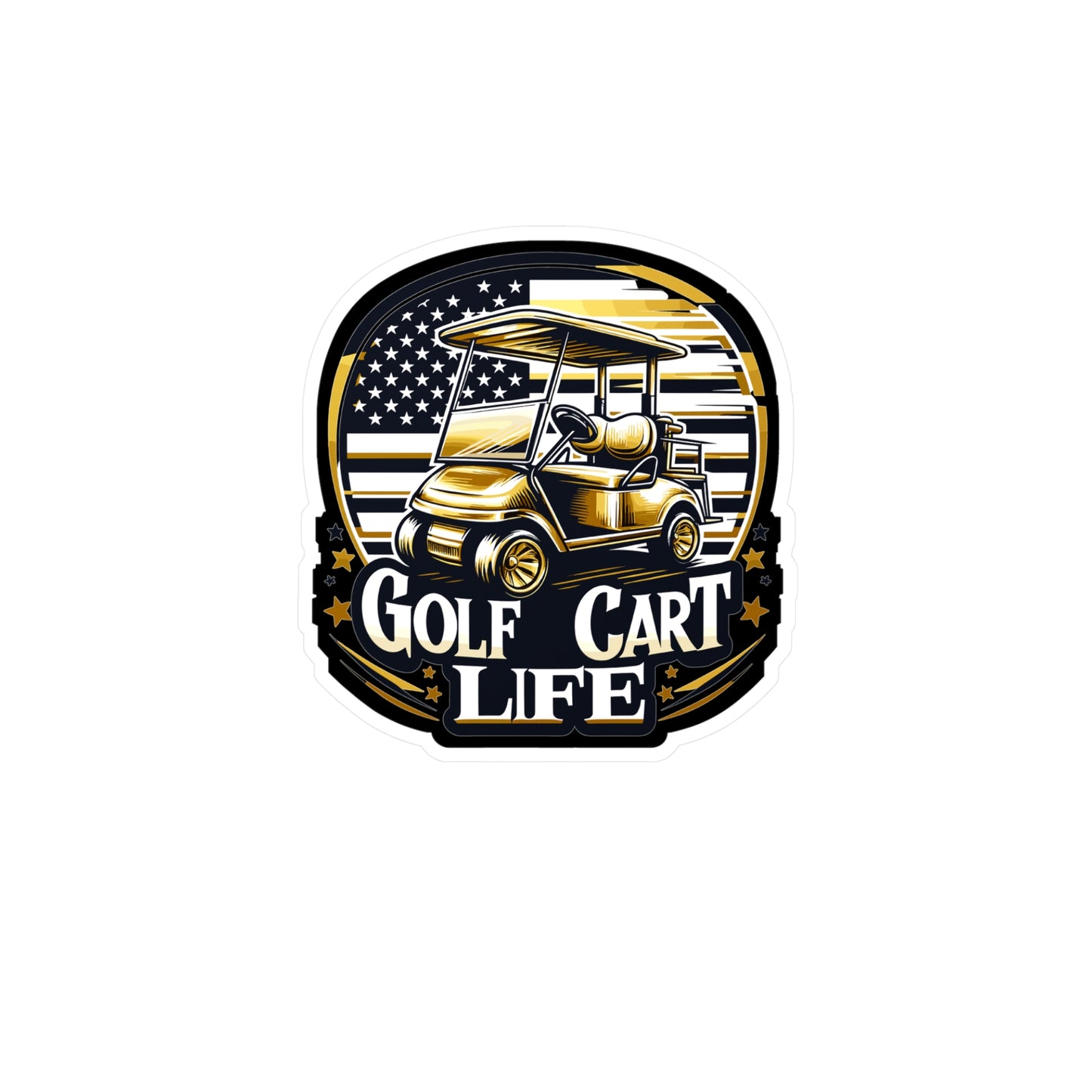 Golf Cart Life   - Golf Sticker for Car Window Laptop Sticker. Water Bottle Sticker, Vinyl Golfer Decal, Hole Sticker - Golf Gift