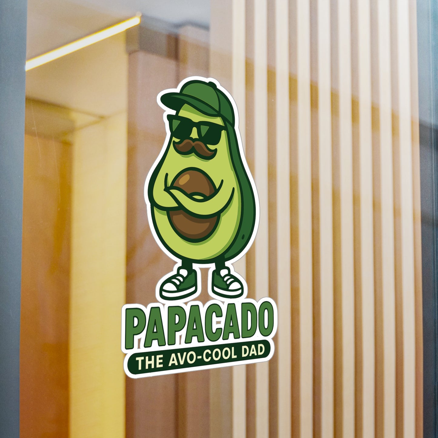 Papacado - Avocado Sticker for Laptop, Water Bottle, Gift for Teens, Women, Avocado Lovers