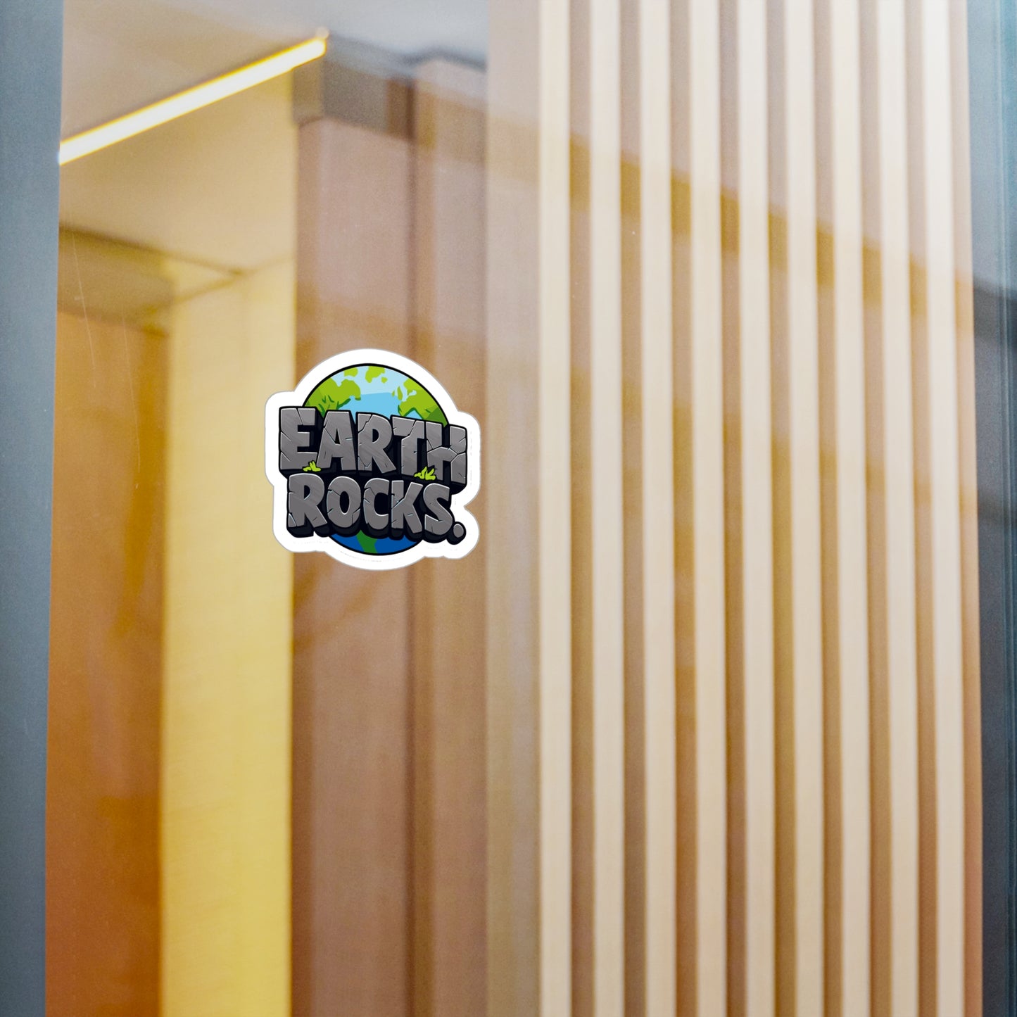 Geologie Sticker "Earth Rocks." – Vinyl Waterproof Decals for Laptop or Water Bottle, Geology Minerals Tectonics Design
