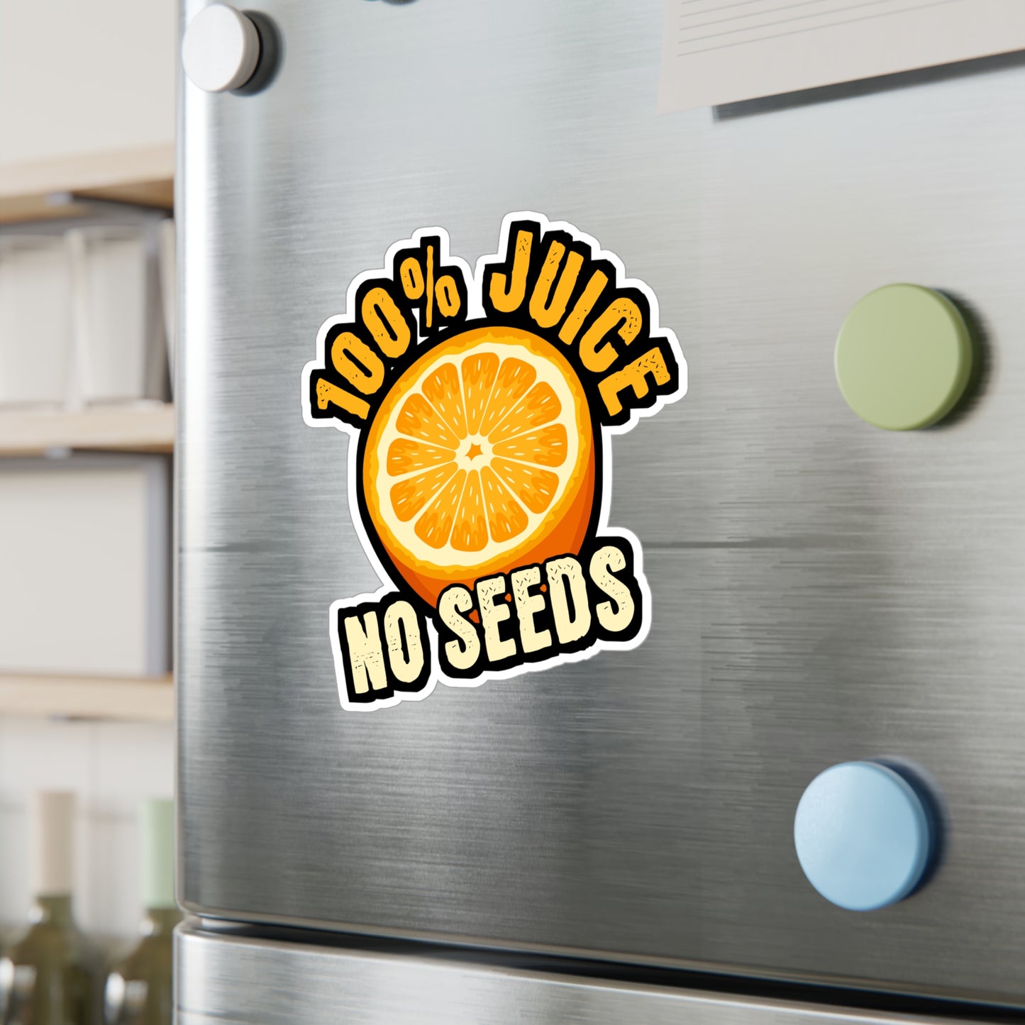 100% Juice No Seeds | Vasectomy Sticker | Childproofing Decals | Parenthood Laptop Sticker | Vasectomy Gift | Childproofing Gift