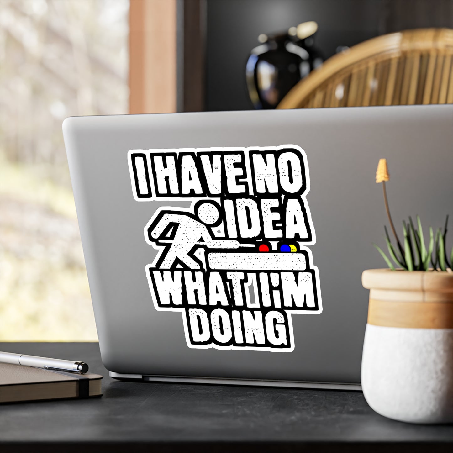 I Have No Idea What I'm Doing - Billiards Sticker for Laptop Sticker. Water Bottle Sticker, Vinyl Pool Decal - Billiards Gift