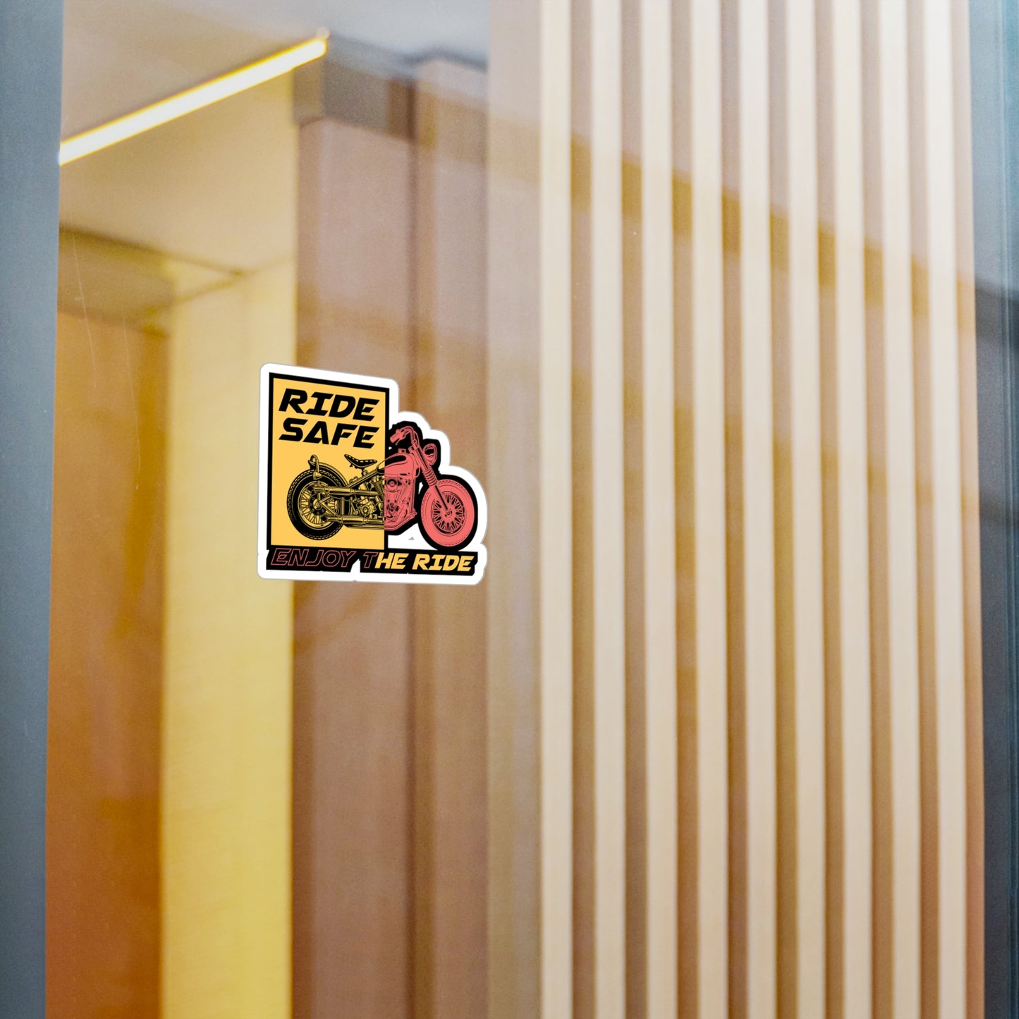 Ride safe enjoy the ride - Motorcycle Sticker for Laptop Sticker. Water Bottle Sticker, Vinyl Biker Decal - Motorcycle Gift