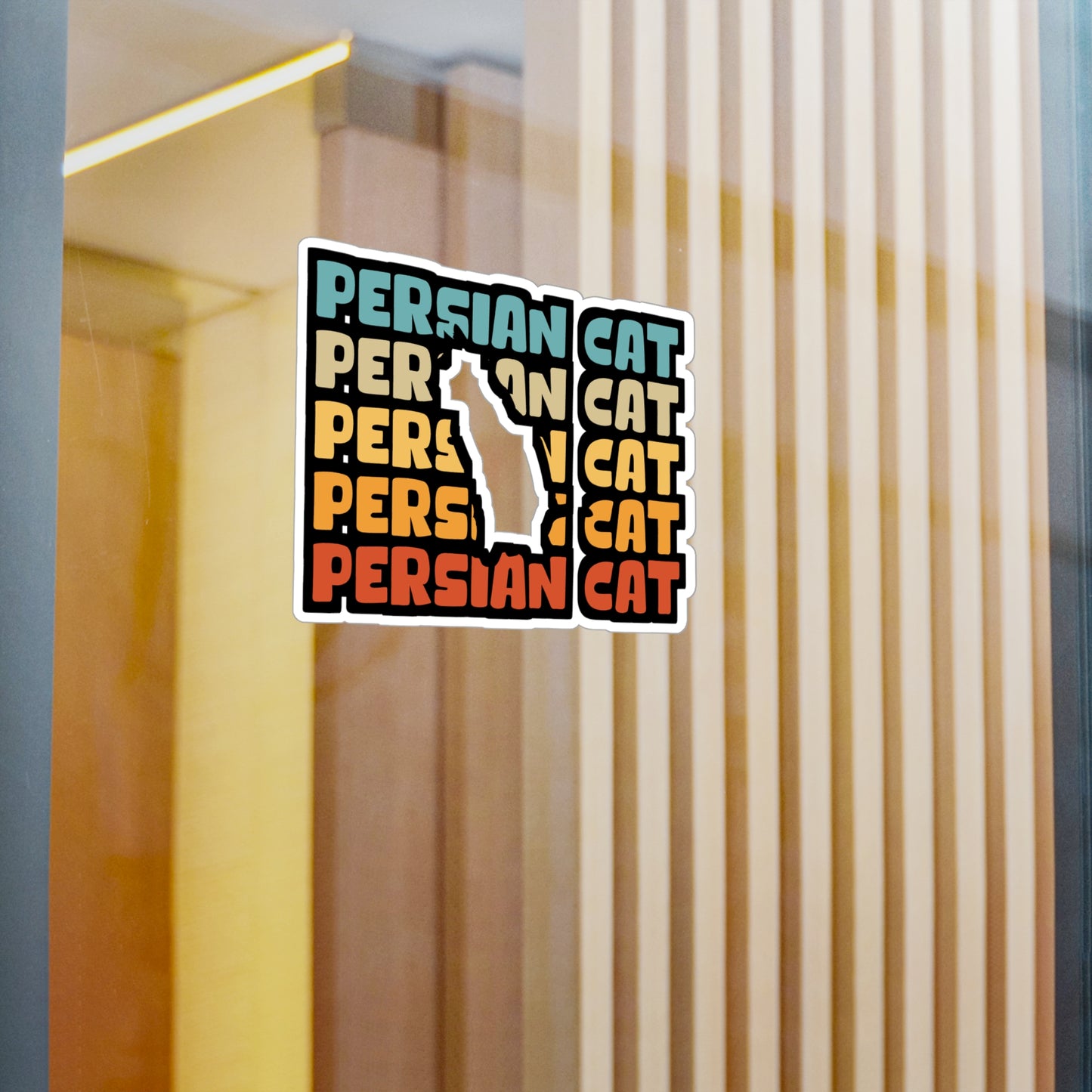 Persian Cat - Kittens Sticker for Car Window Laptop Sticker. Water Bottle Sticker, Vinyl Ruler Decal, Pet Sticker - Kittens Gift