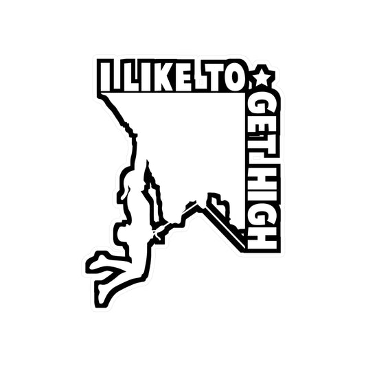 I Like To Get High - Climbing Sticker for Laptop Sticker. Water Bottle Sticker, Vinyl Bouldering Decal - Climbing Gift