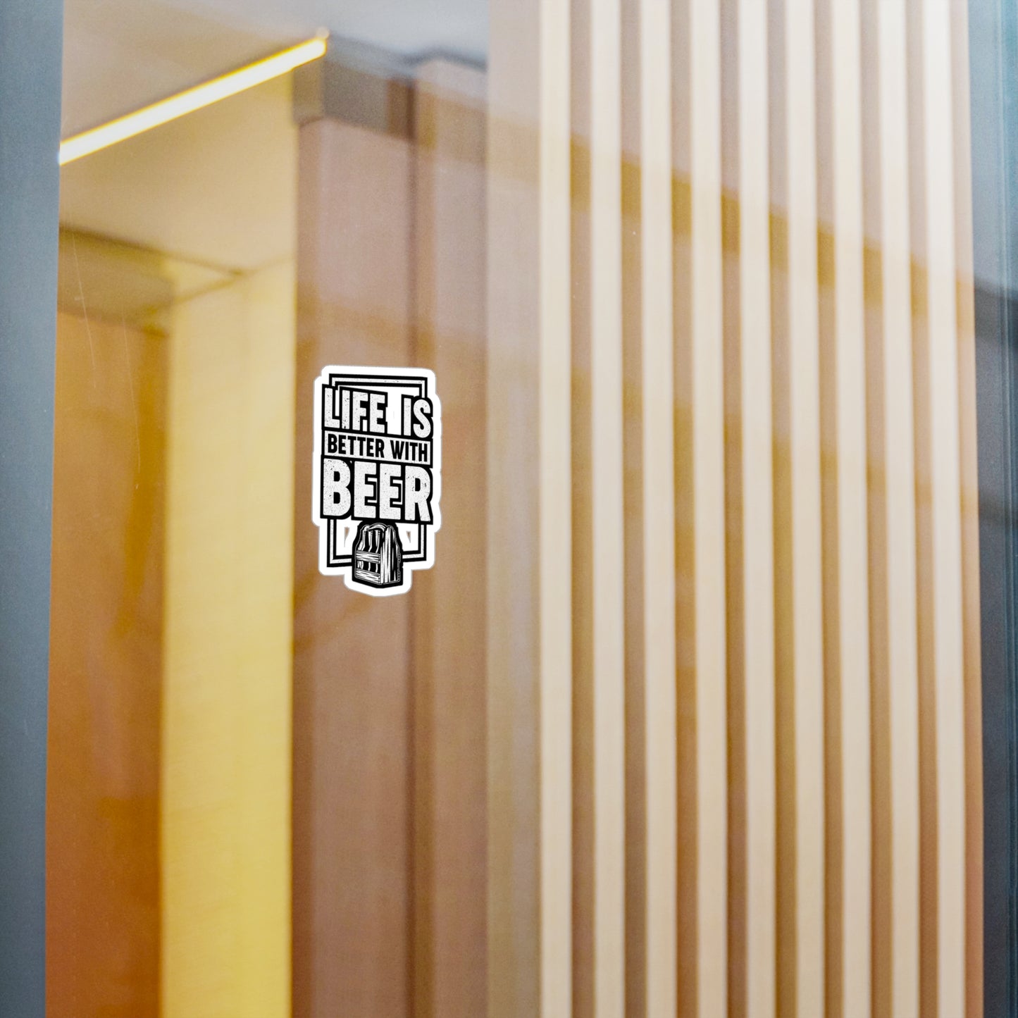Life Is Better With Beer - Beer Sticker for Laptop Sticker. Water Bottle Sticker, Vinyl Alcohol Decal - Beer Gift