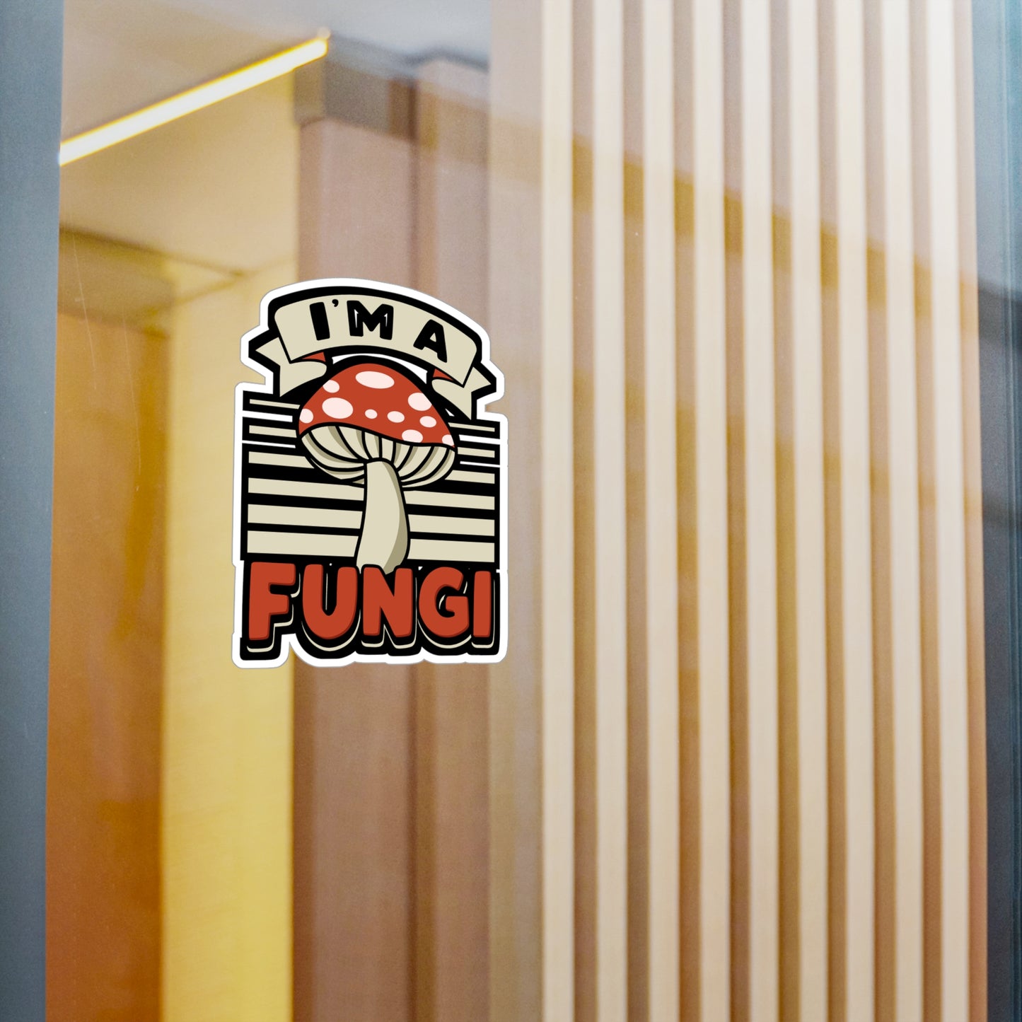 I'm A Fungi - Mushroom-hunting Sticker for Laptop Sticker. Water Bottle Sticker, Vinyl Morel Decal - Mushroom-hunting Gift