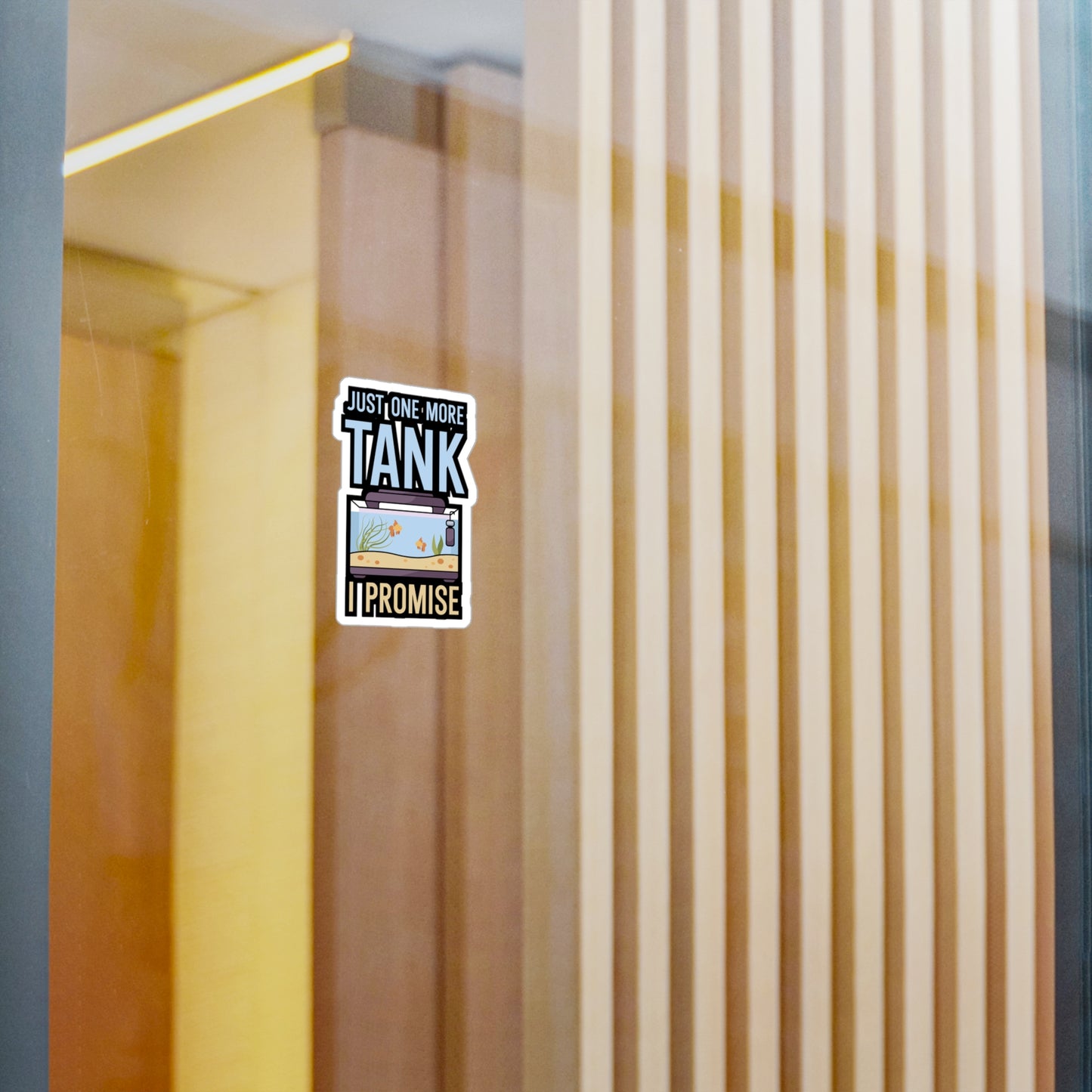 Just one more Tank i Promise - Aquarium Sticker for Wall, Laptop, Window, Truck, Car Aquarium Gift Vinyl Aquariums Decal Sticker