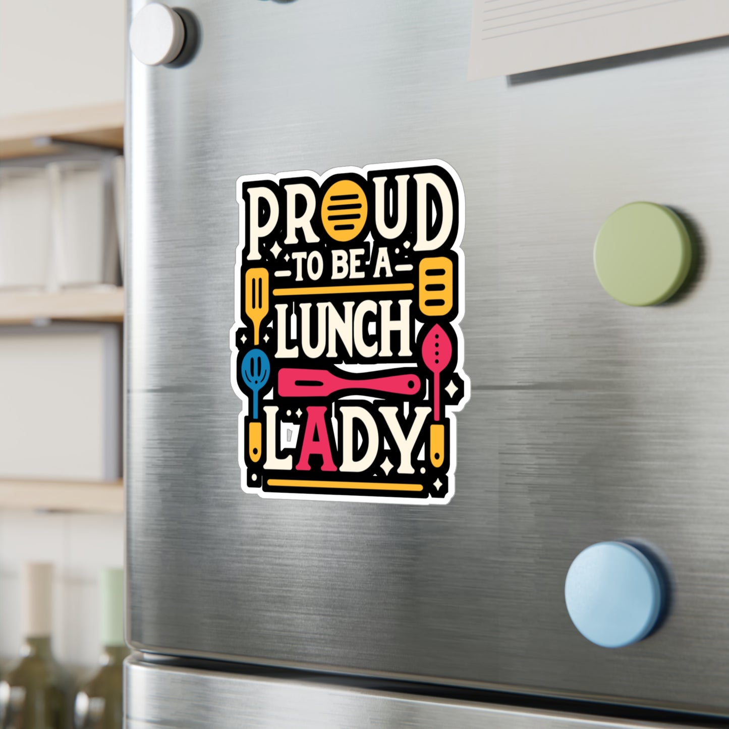 Proud to be a lunch lady - Lunch lady Sticker for Car Laptop Sticker. Water Bottle Sticker, Vinyl Lunch Decal - Lunch lady Gift