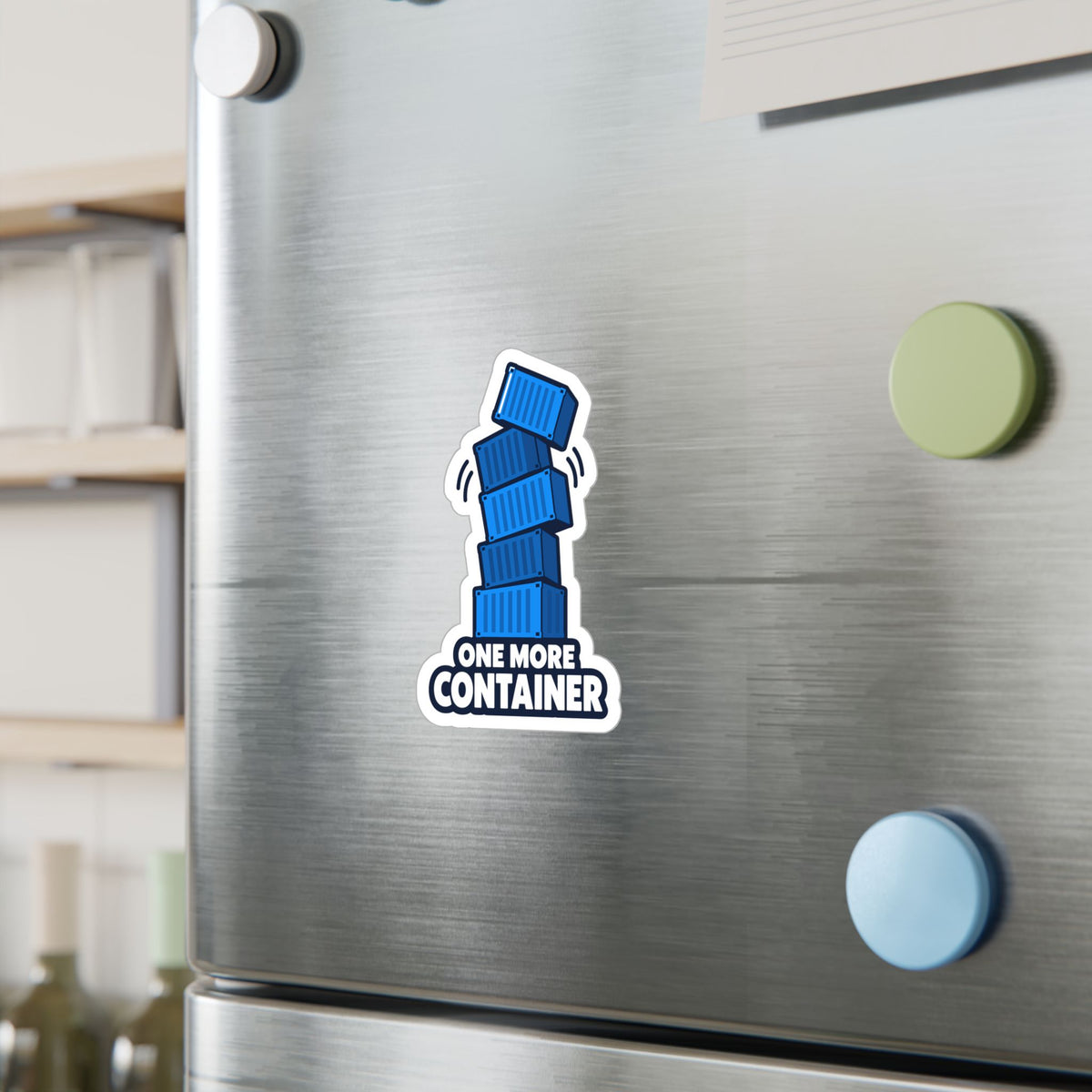 tech Sticker - One More Container, Reboot Button and Bandage-Inspired Design, Decorative decals for Laptop and Water Bottle