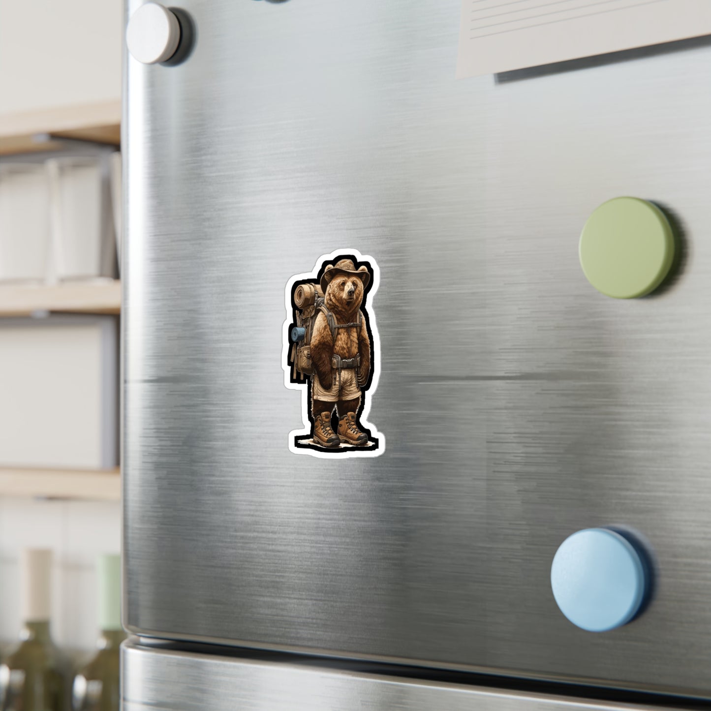 Hiking Bear - Bear Sticker for Car Window Laptop Sticker. Water Bottle Sticker, Vinyl Hiking Decal, Adventure Sticker - Bear Gift