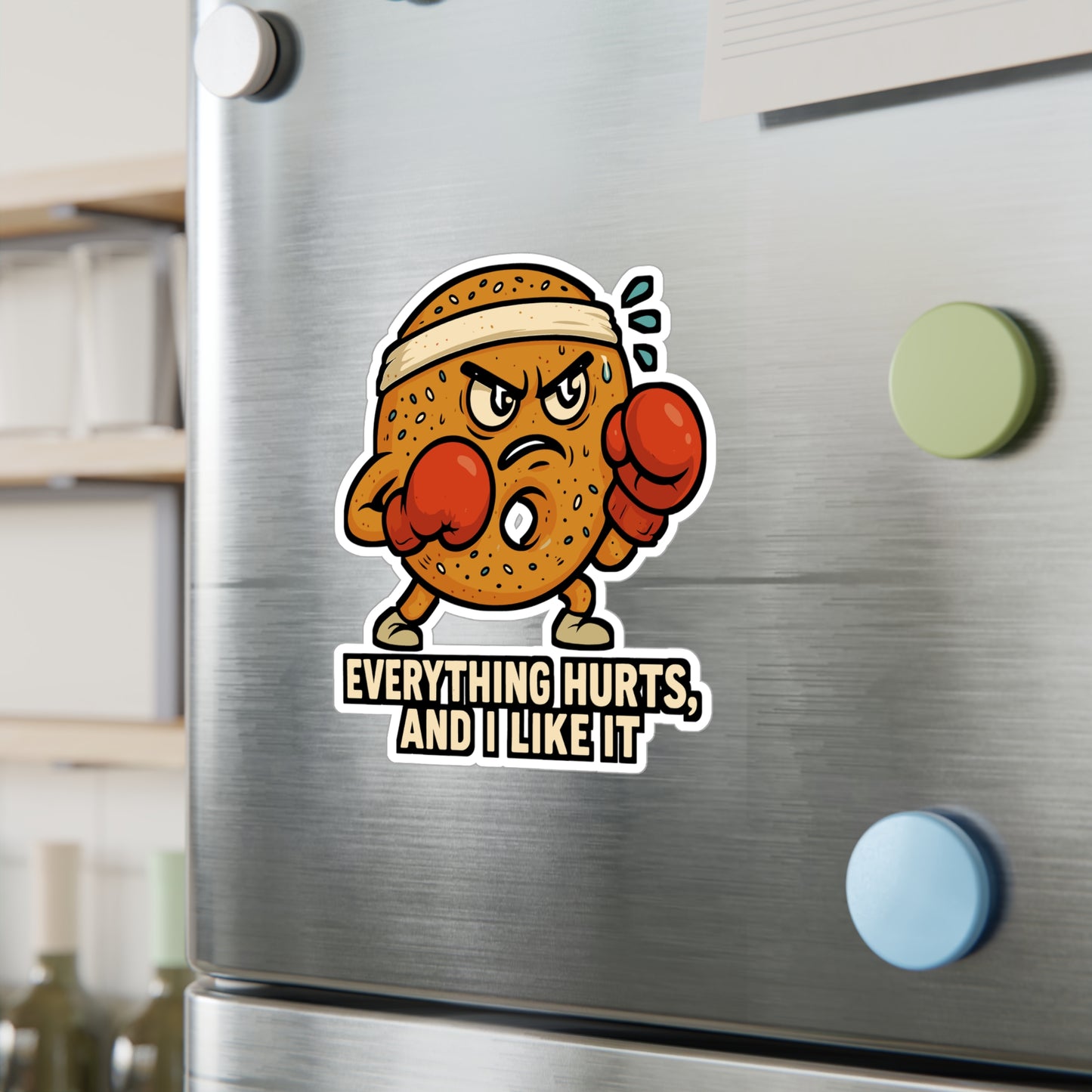 Everything hurts, and I like it - Boxing Sticker for Water Bottle, Laptop - Gift for Fighters, Boxer Fans