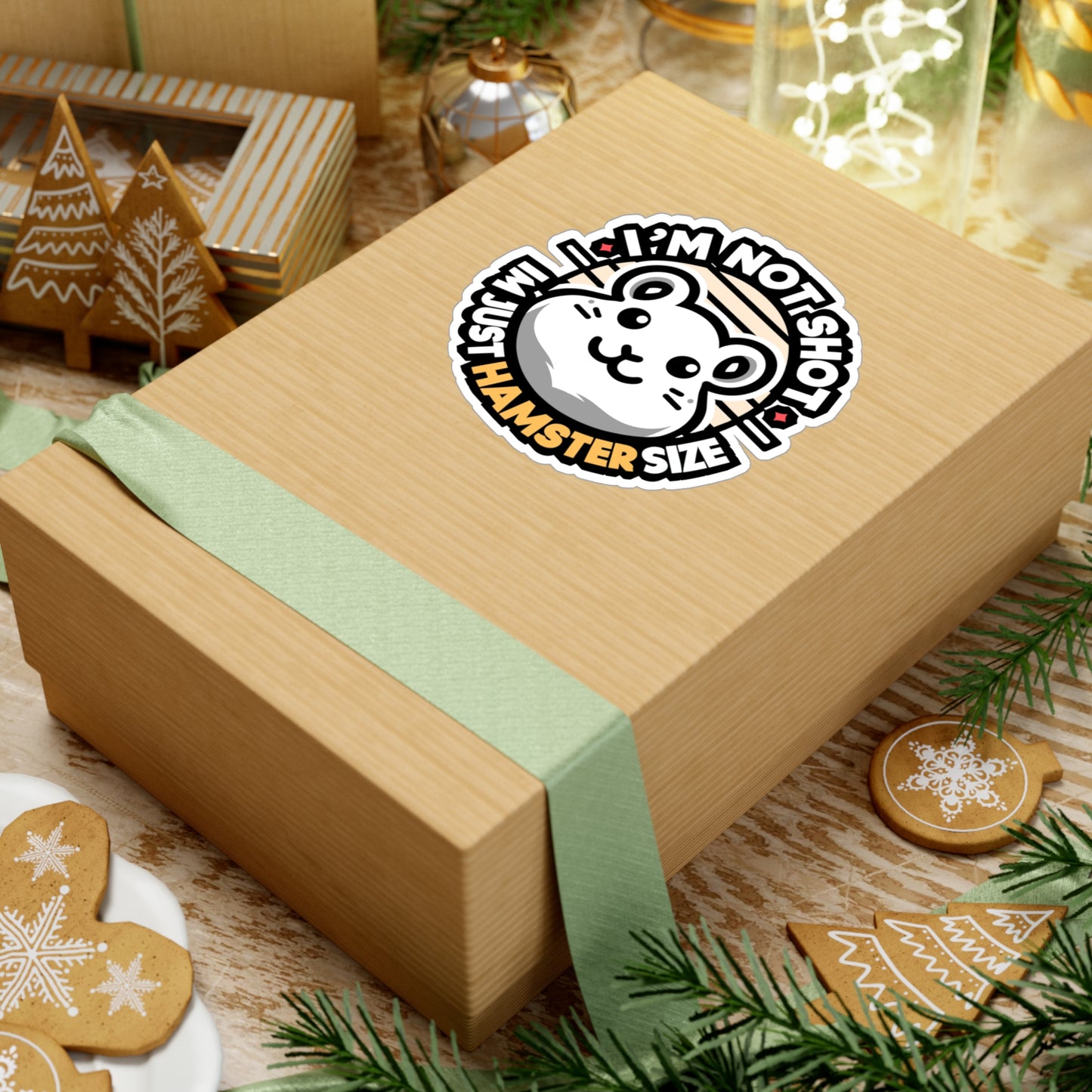 I'm Not Short I'm Just Hamster Size - Hamster Sticker for Window Laptop Sticker. Water Bottle Sticker, Vinyl Guinea pig Decal - Hamster Gift