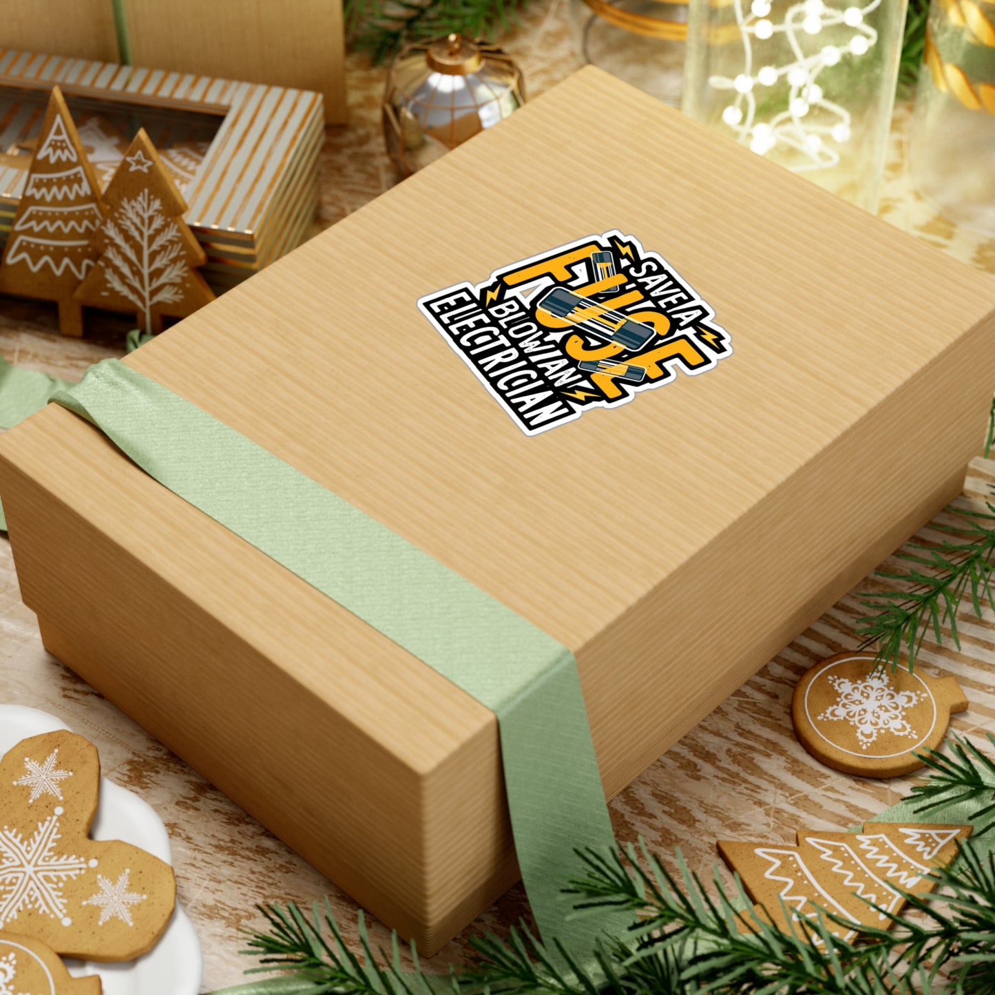 Save A Fuse Blow An Electrician - Electrician Sticker for Laptop Sticker. Water Bottle Sticker, Vinyl Stripper Decal - Electrician Gift