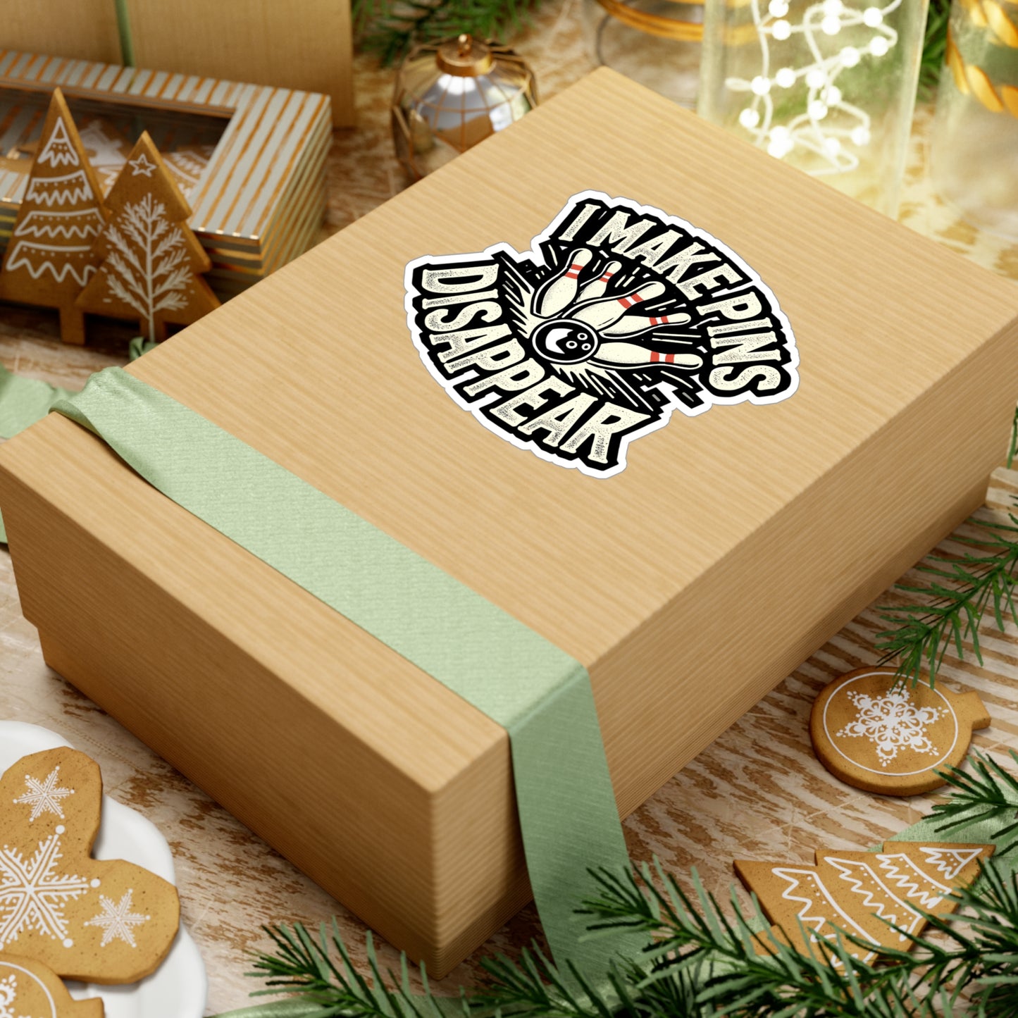 I Make Pins Disappear - Bowling Sticker for Laptop Sticker. Water Bottle Sticker, Vinyl Magician Decal - Bowling Gift