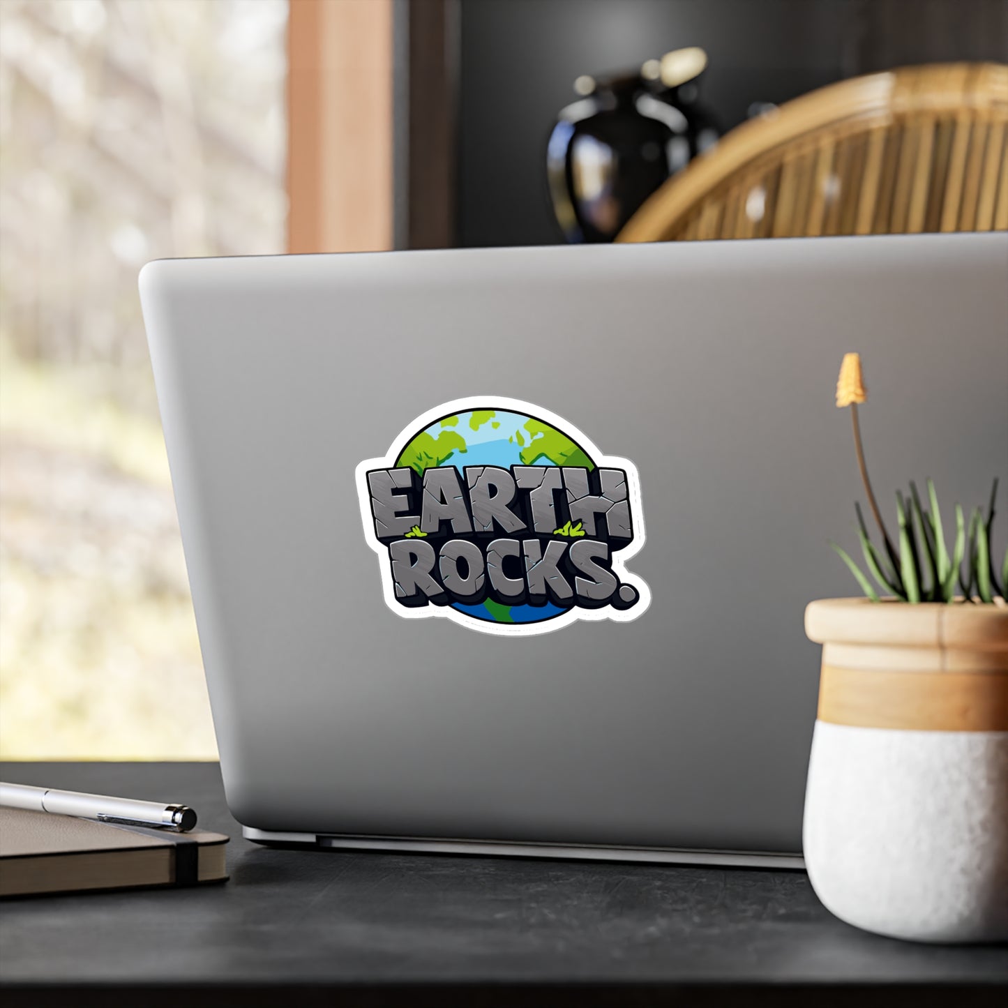 Geologie Sticker "Earth Rocks." – Vinyl Waterproof Decals for Laptop or Water Bottle, Geology Minerals Tectonics Design