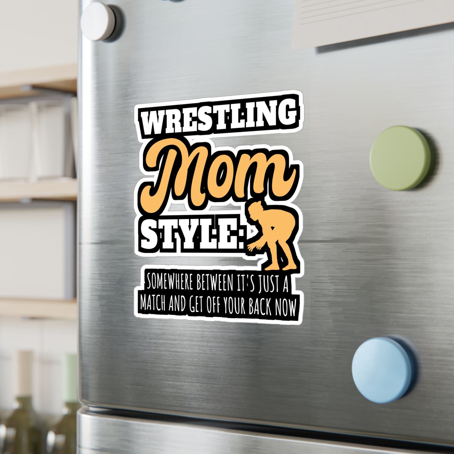 Wrestling Mom Style - Wrestle Sticker for Laptop Sticker. Water Bottle Sticker, Vinyl Wrestling Decal - Wrestle Gift