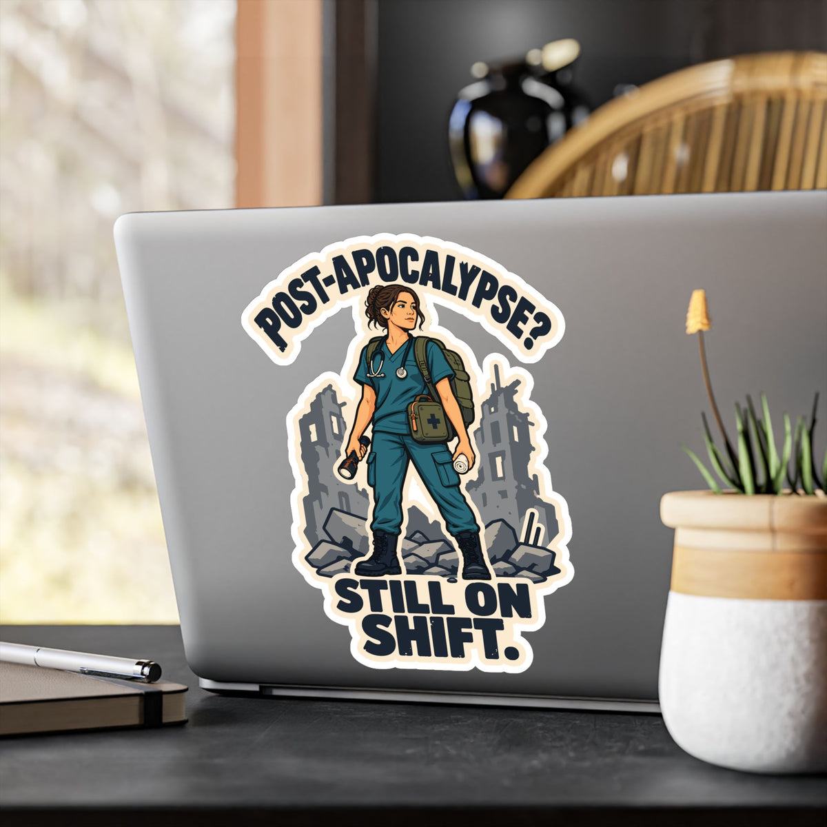 Nurse Sticker Post-Apocalyptic Skill Vinyl Decals for Laptop, Water Bottle, Nursing Student Gift