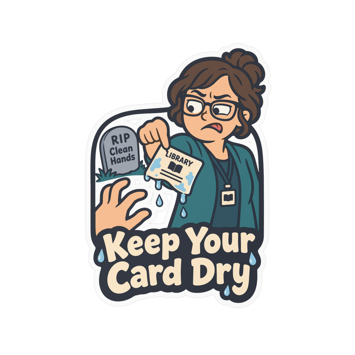 Librarian Sticker – Keep Your Card Dry, Fabulous Unicorn Decals with Magical Charm for Laptop or Water Bottle